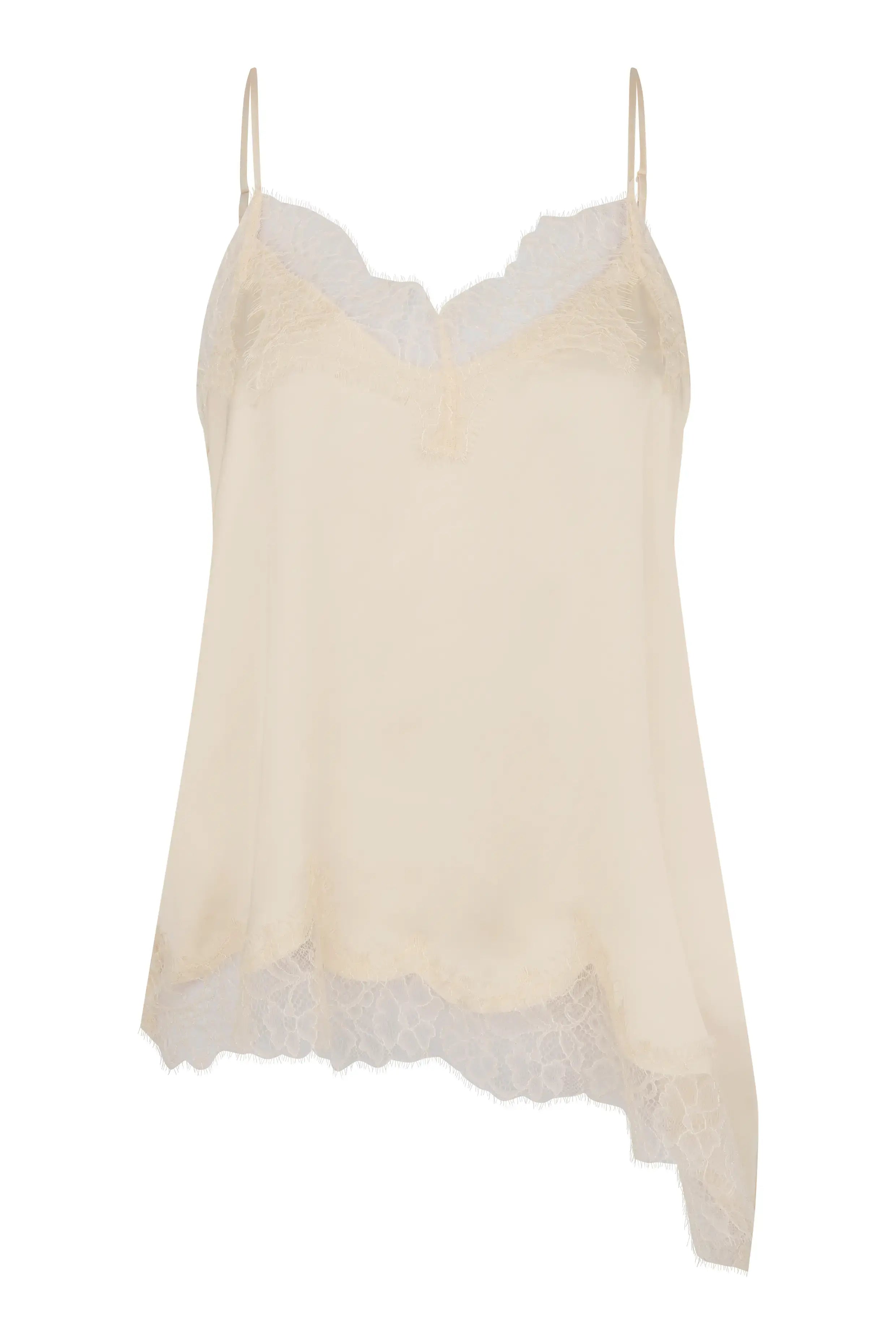 Lacia Contrast Strap Top - Cream