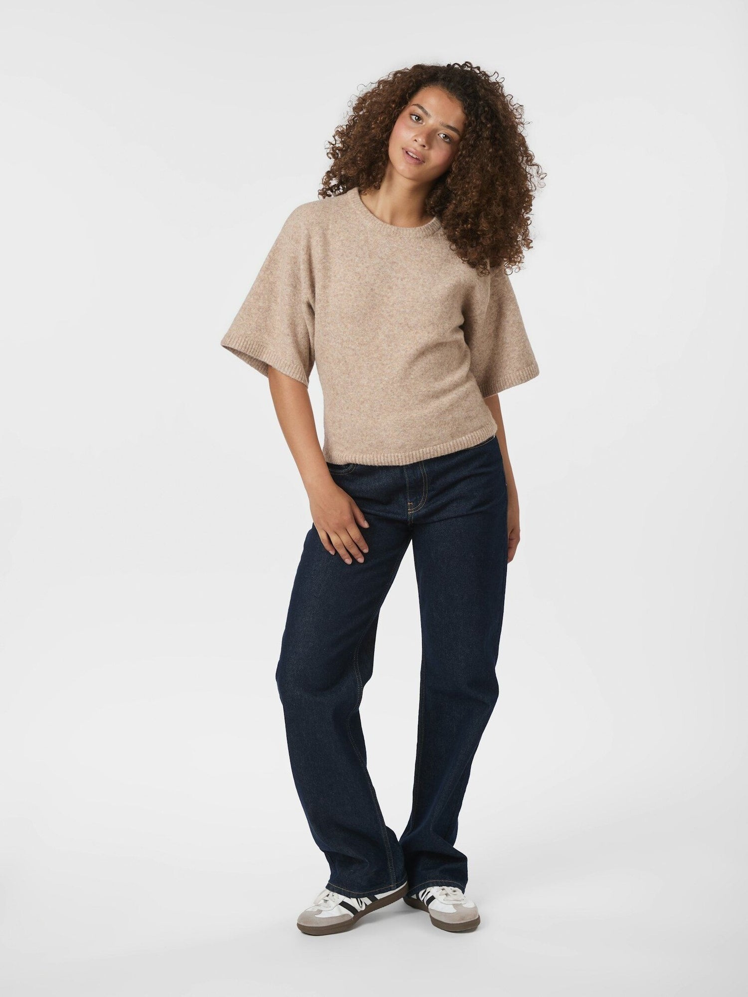 Asha Knit Tee - Sand Melange