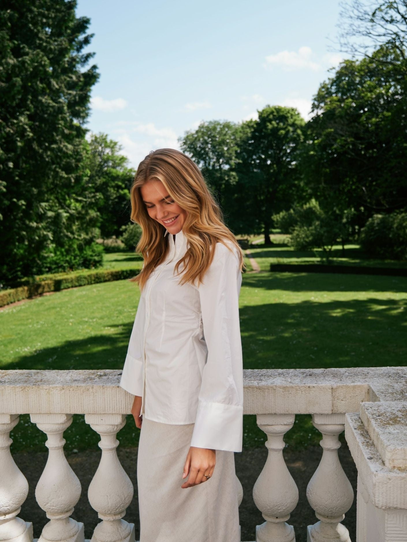 Caroli Poplin Shirt - White