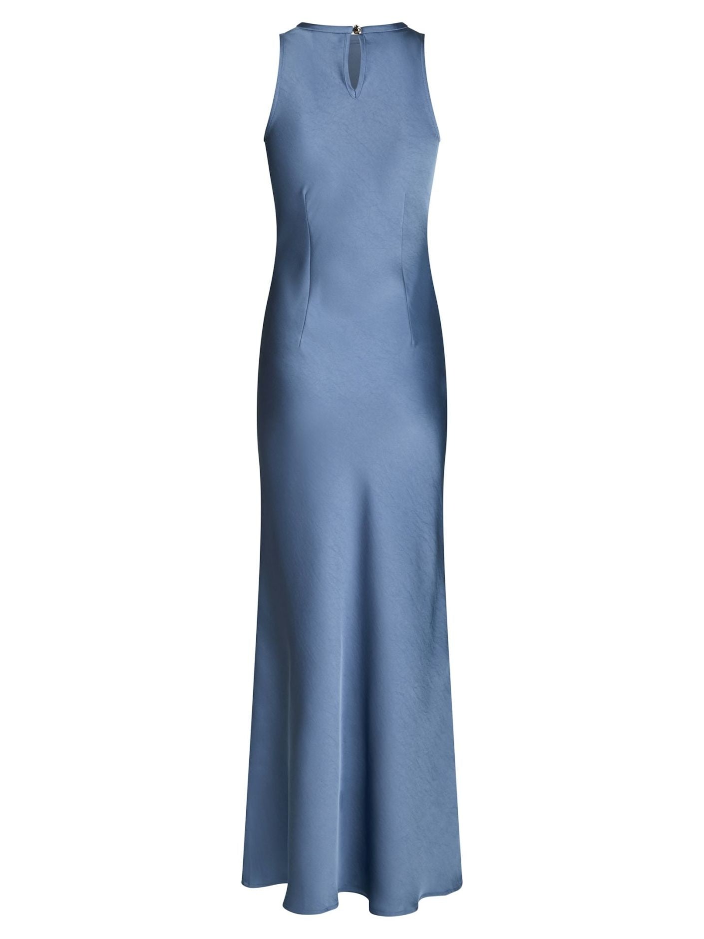Celinie Heavy Sateen Dress - Smoke Blue