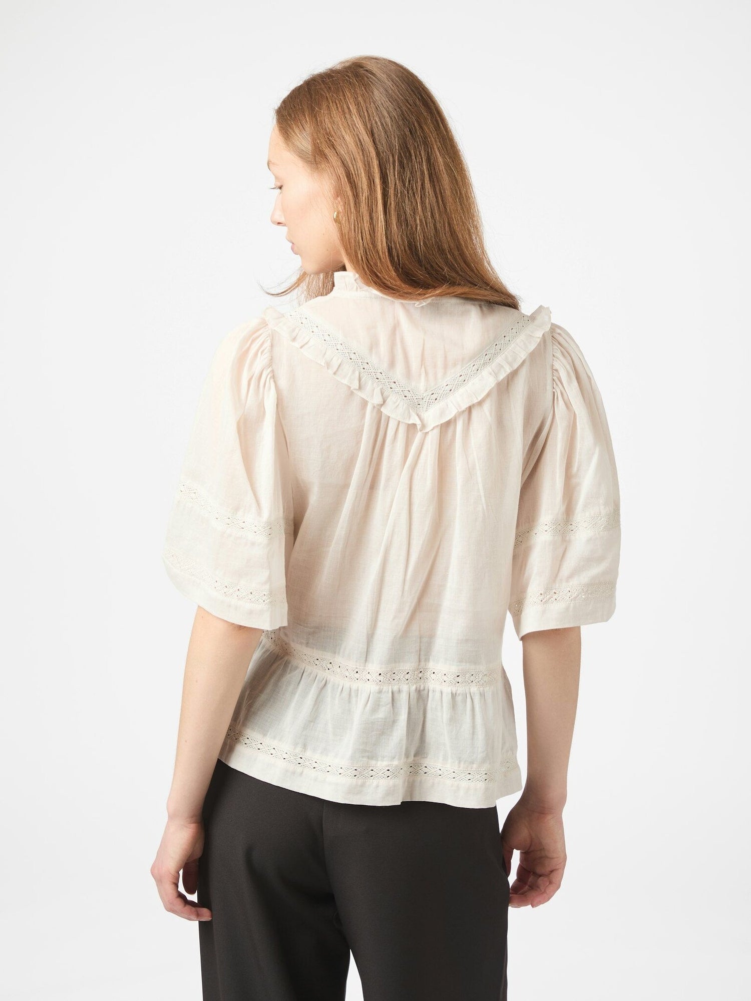 Evienne S Voile Top - Ivory