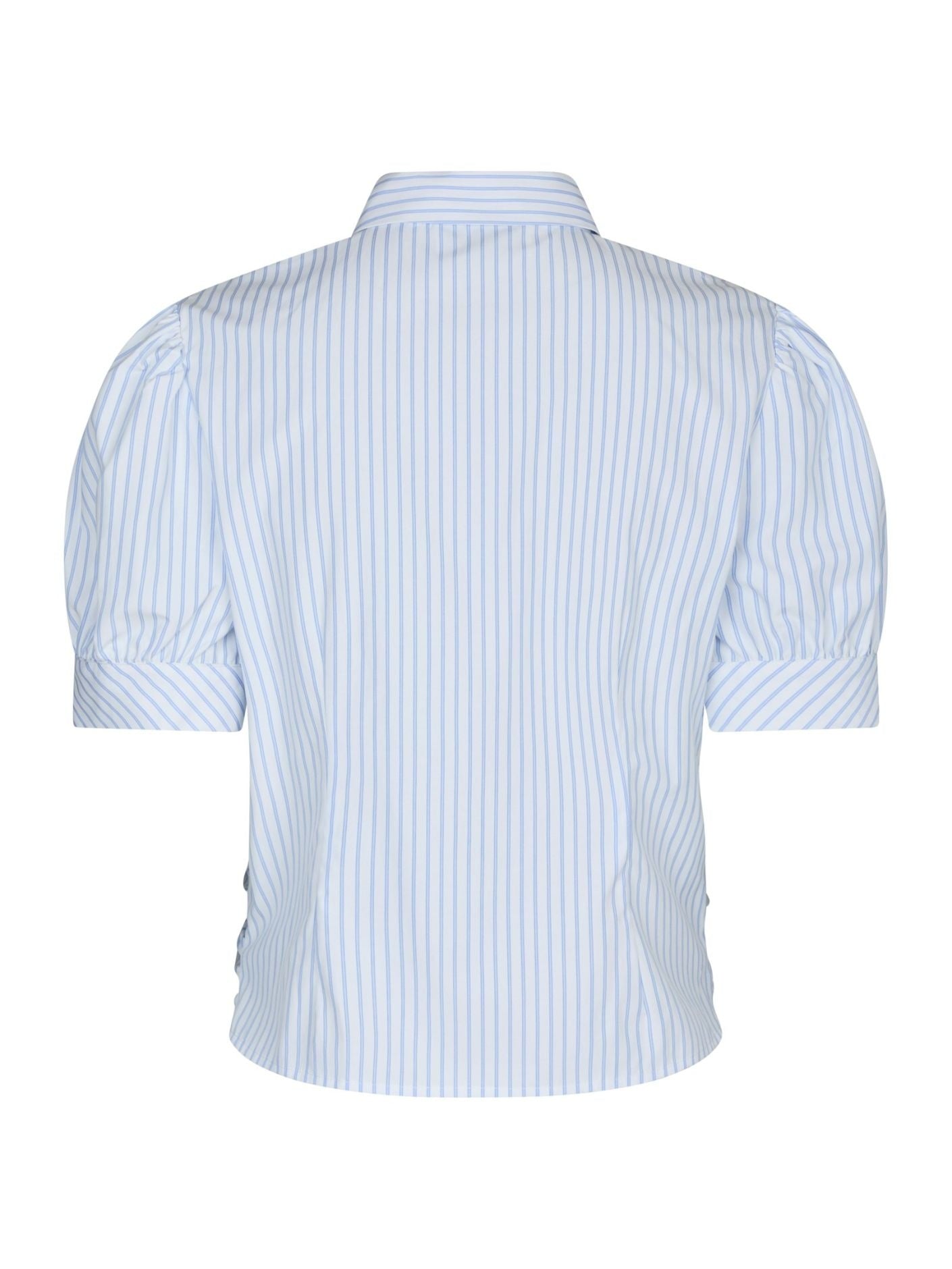 Frannie Stripe Shirt - White Light Blue