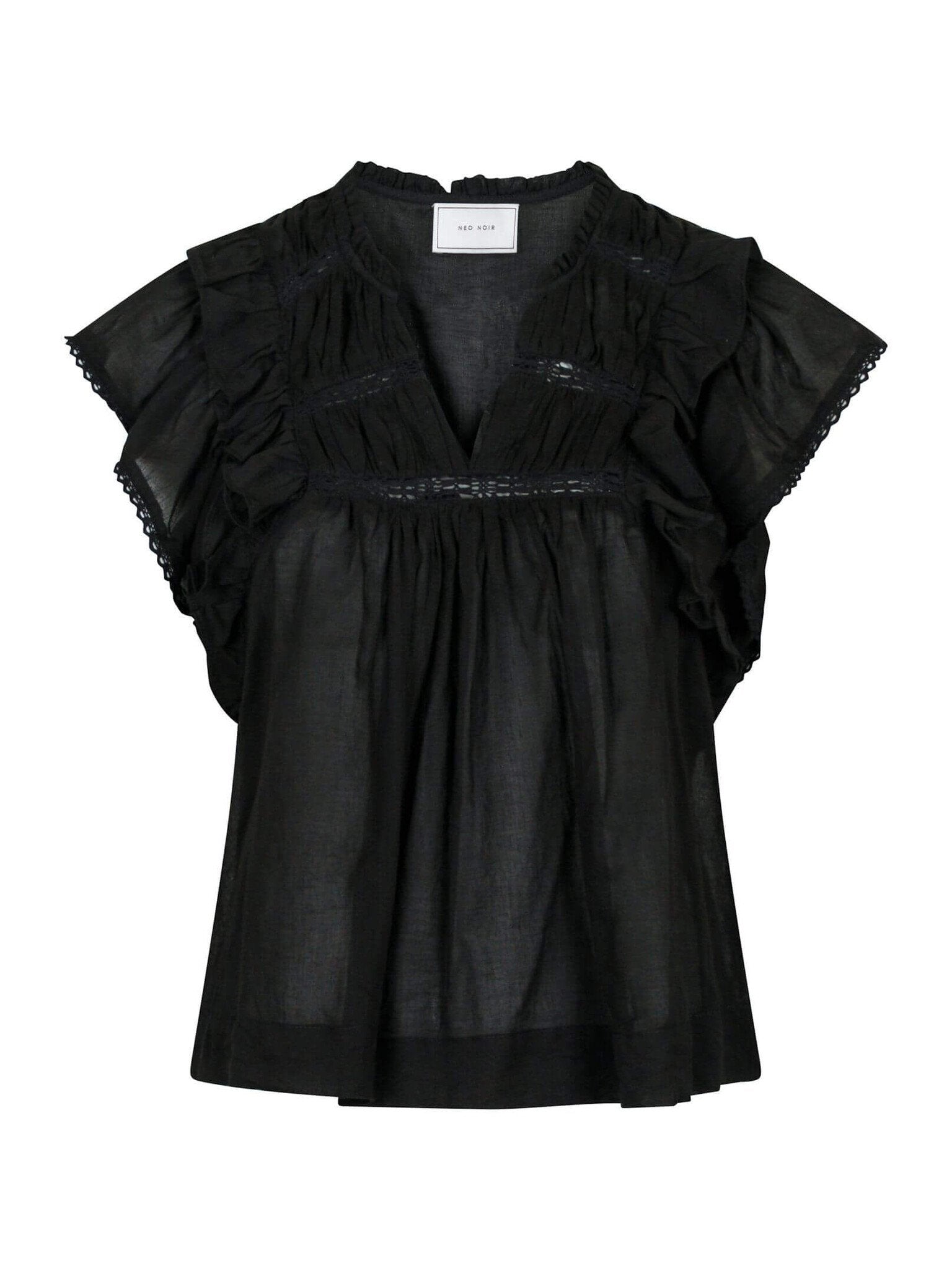 Jayla S voile top - Black