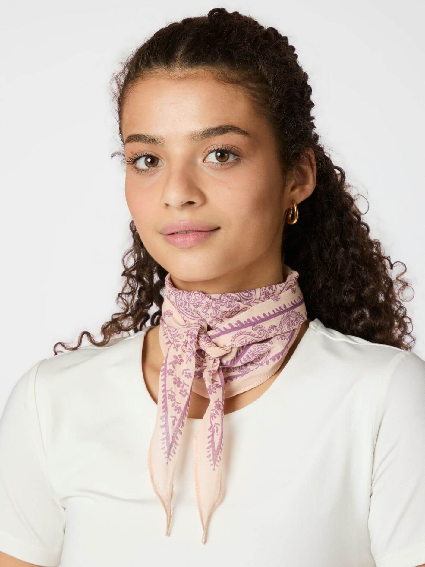 Kinessa Paisley Scarf - Rose