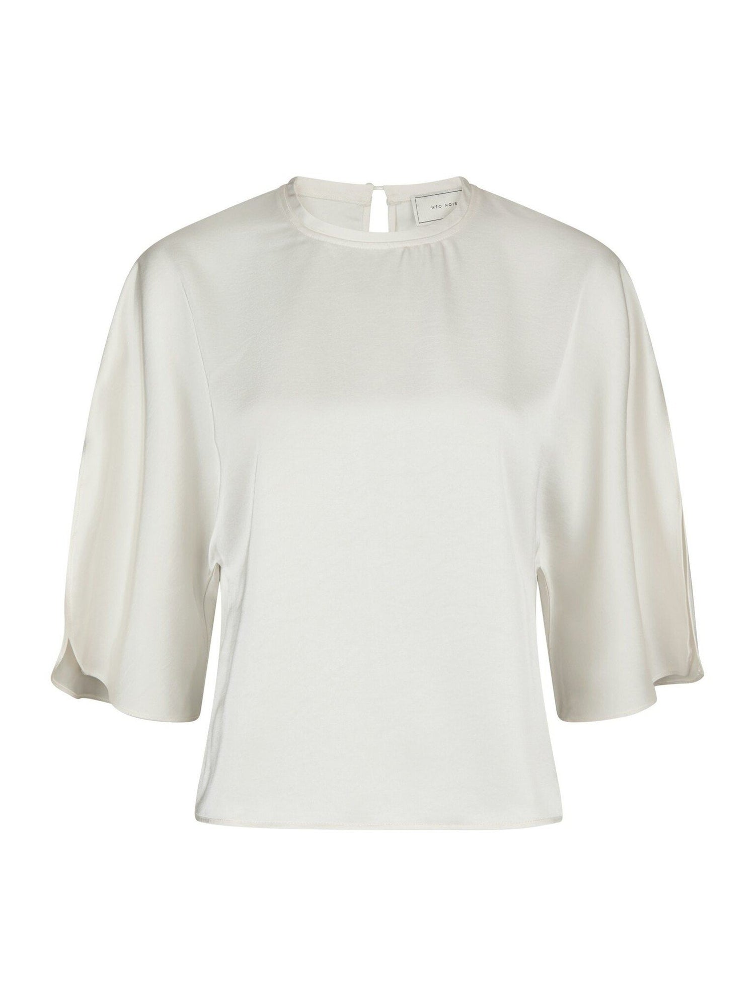 Liora Heavy Sateen Blouse - Pearl