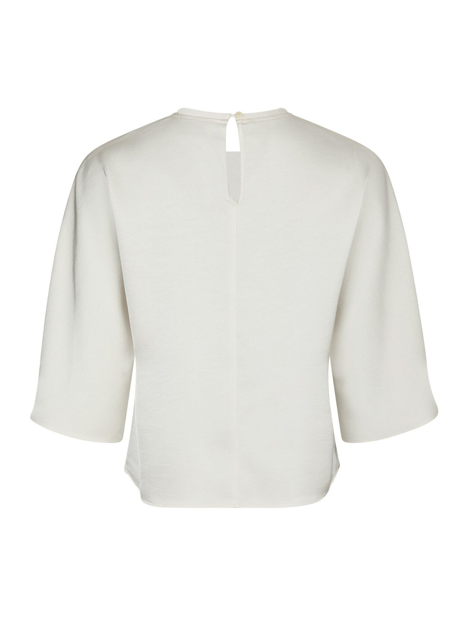 Liora Heavy Sateen Blouse - Pearl