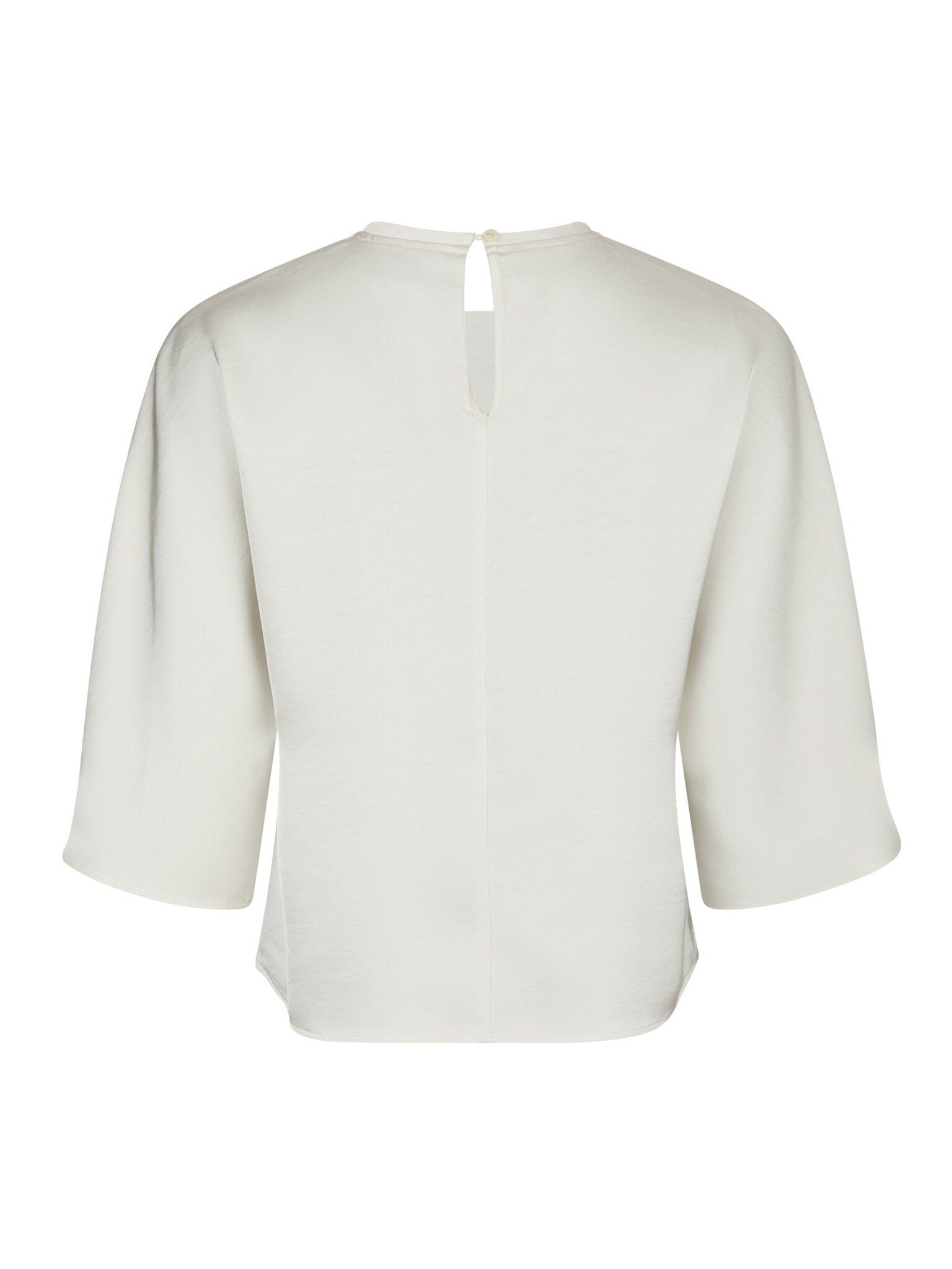 Liora Heavy Sateen Blouse - Pearl