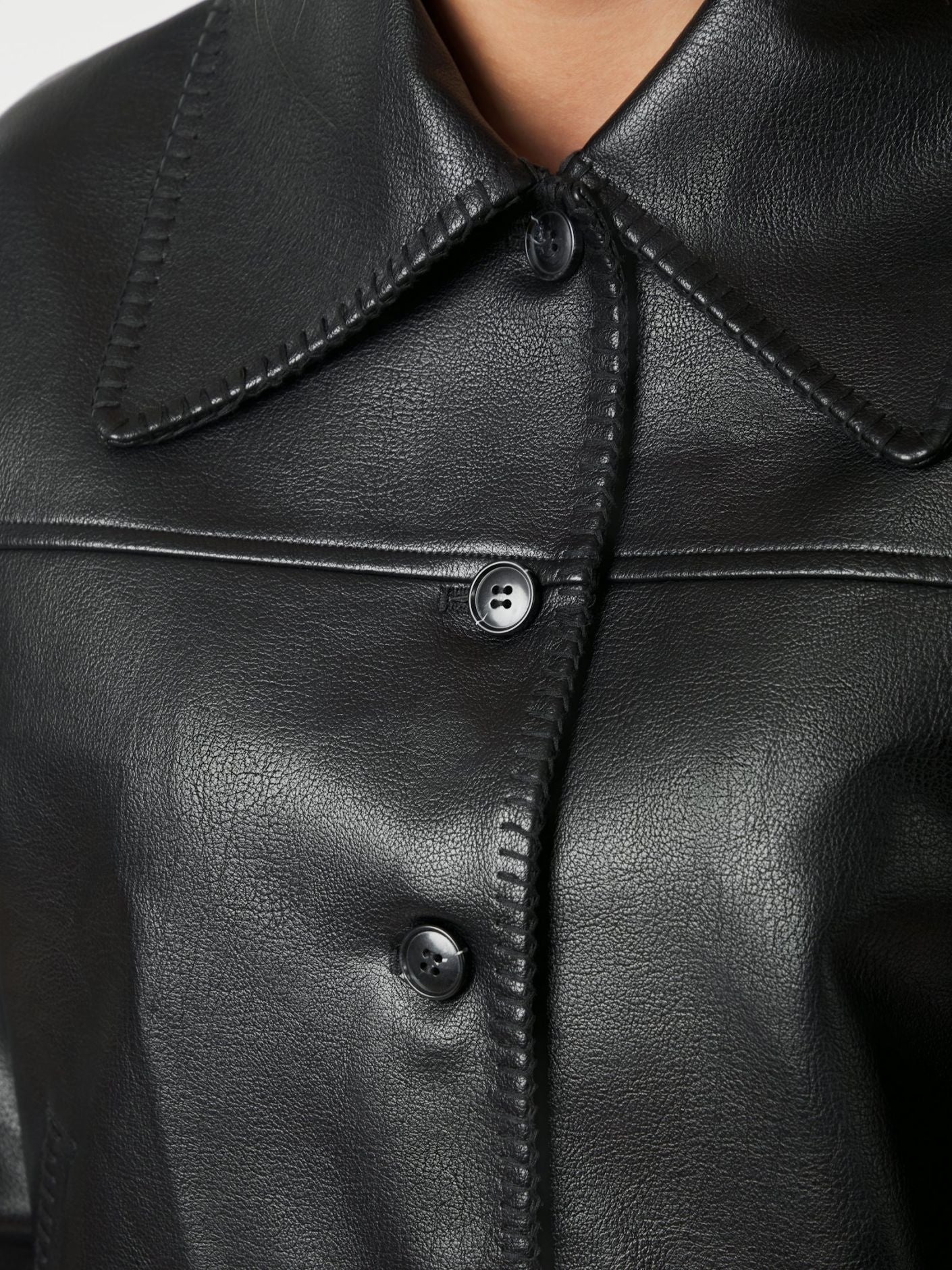 Lunara Collar stitch jacket - Black