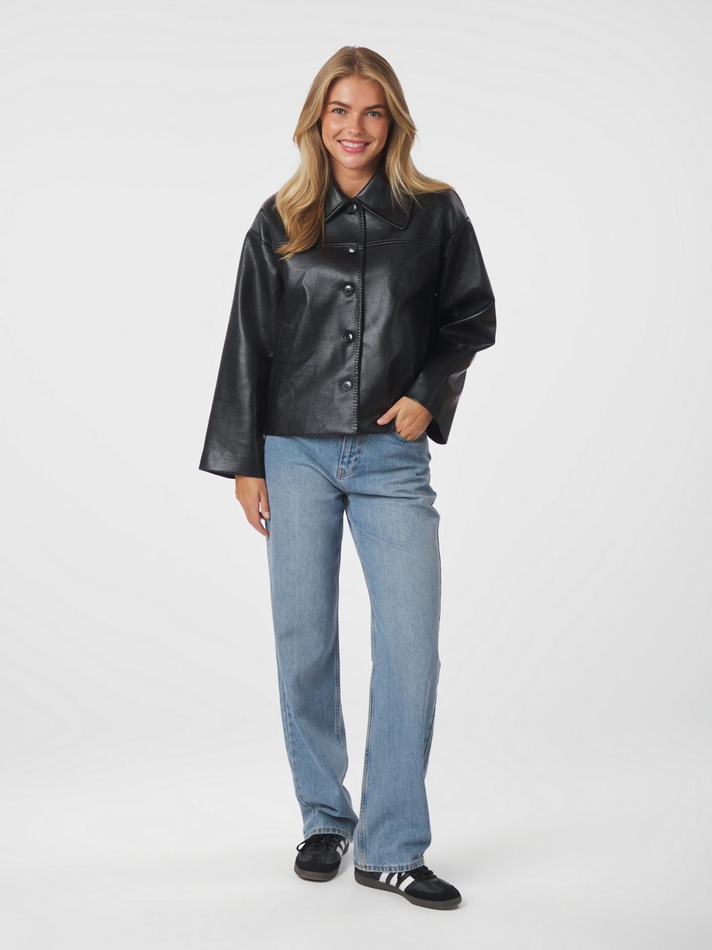 Lunara Collar stitch jacket - Black