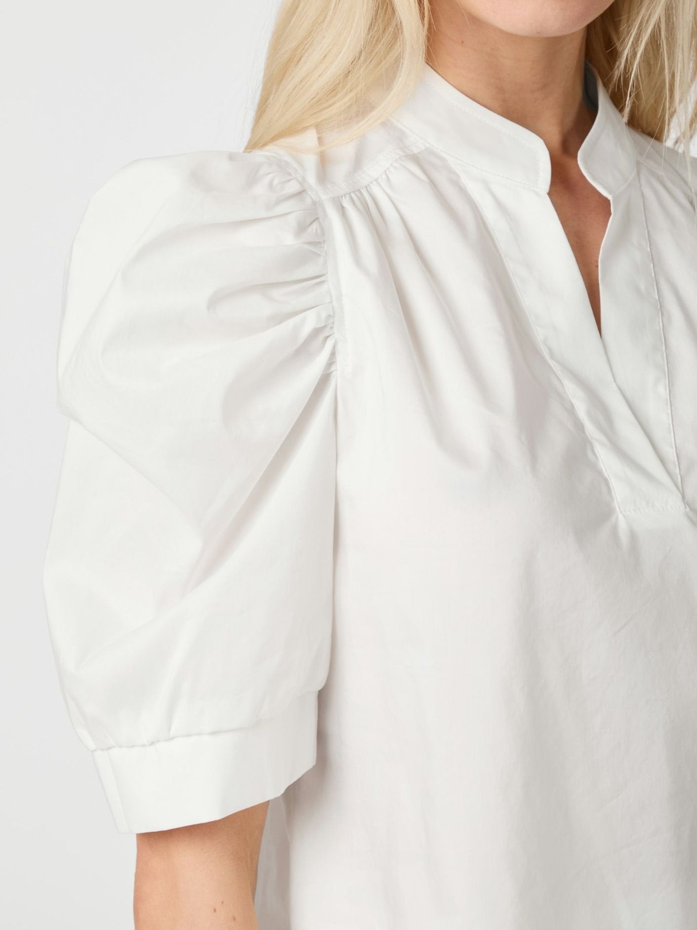 Roella Poplin Blouse - White