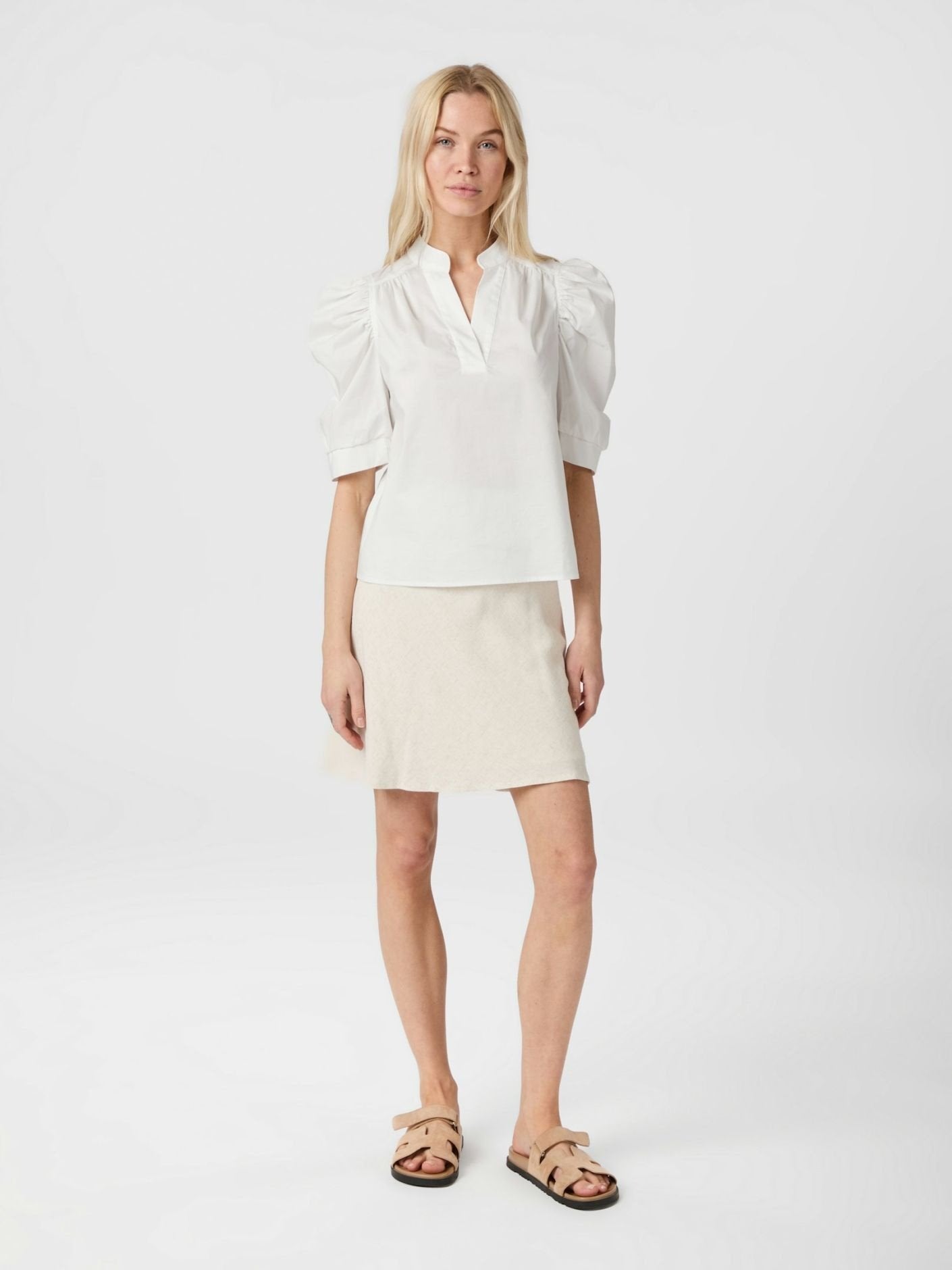 Roella Poplin Blouse - White