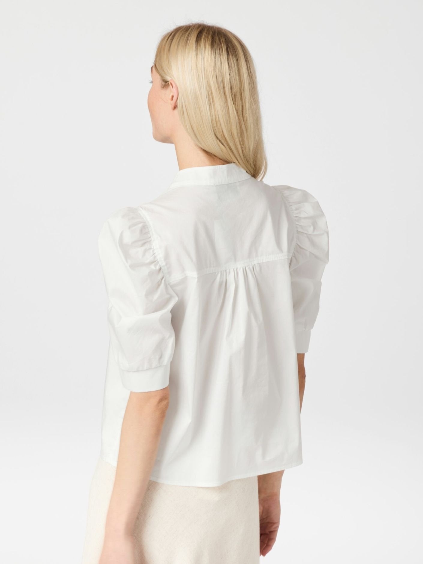 Roella Poplin Blouse - White