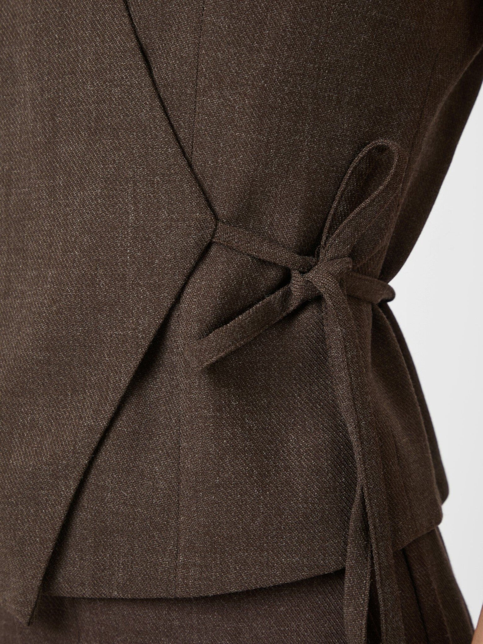 Samara Melange Waistcoat - Brown Melange