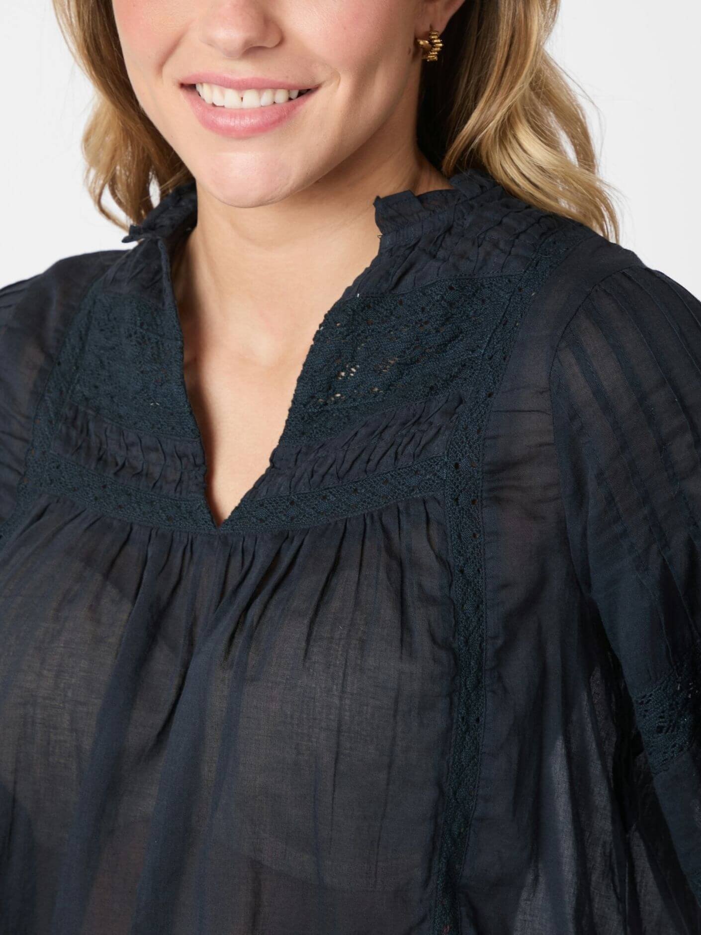 Siama S Voile Blouse - Black