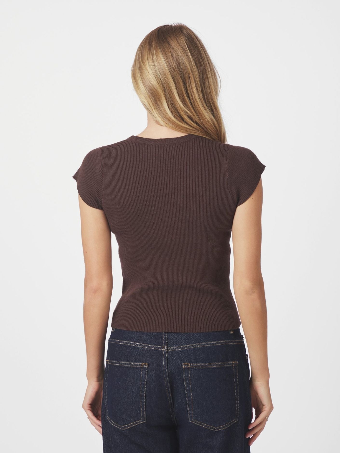 Tirra Knit Tee - Brown