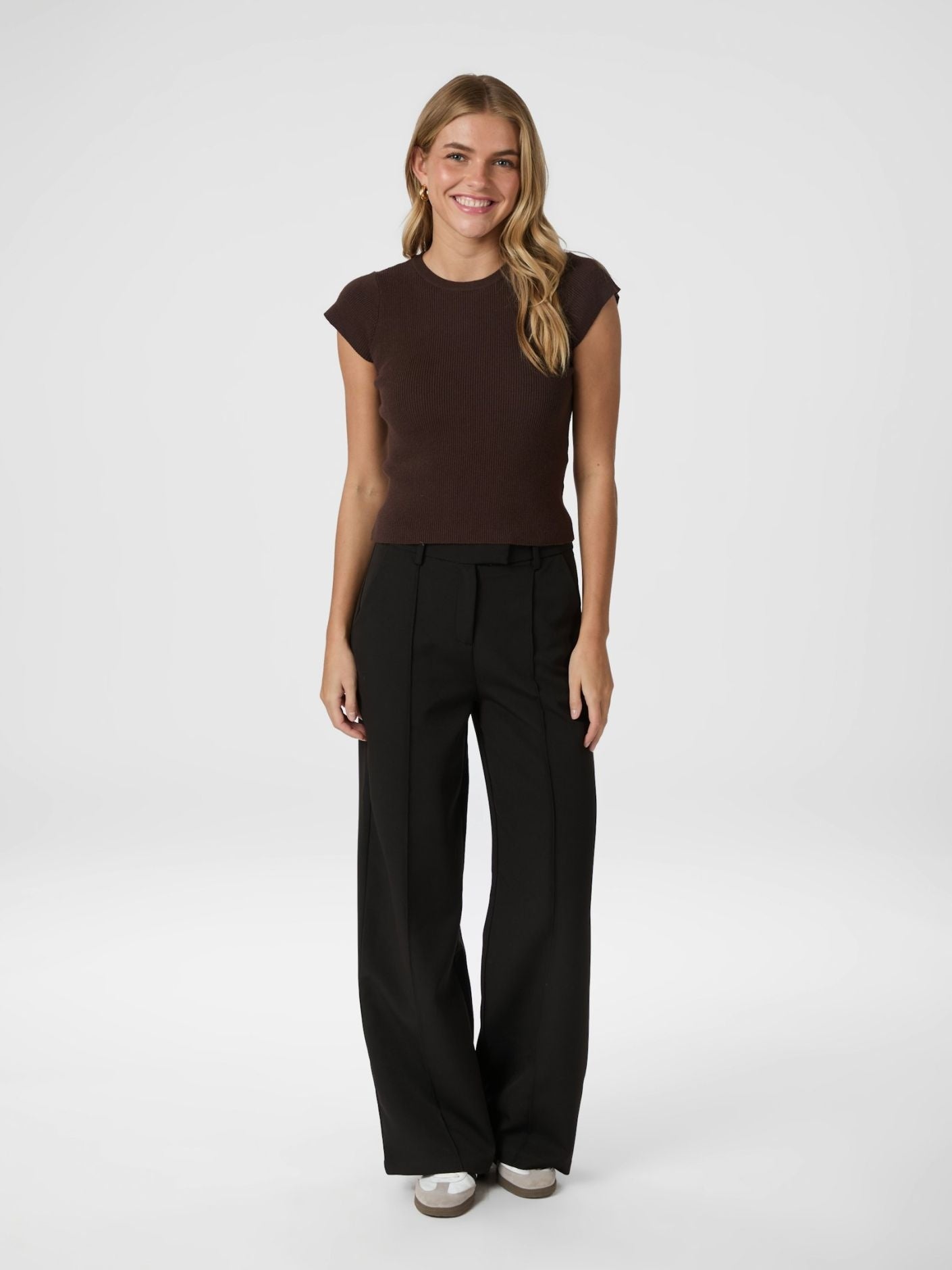 Tirra Knit Tee - Brown