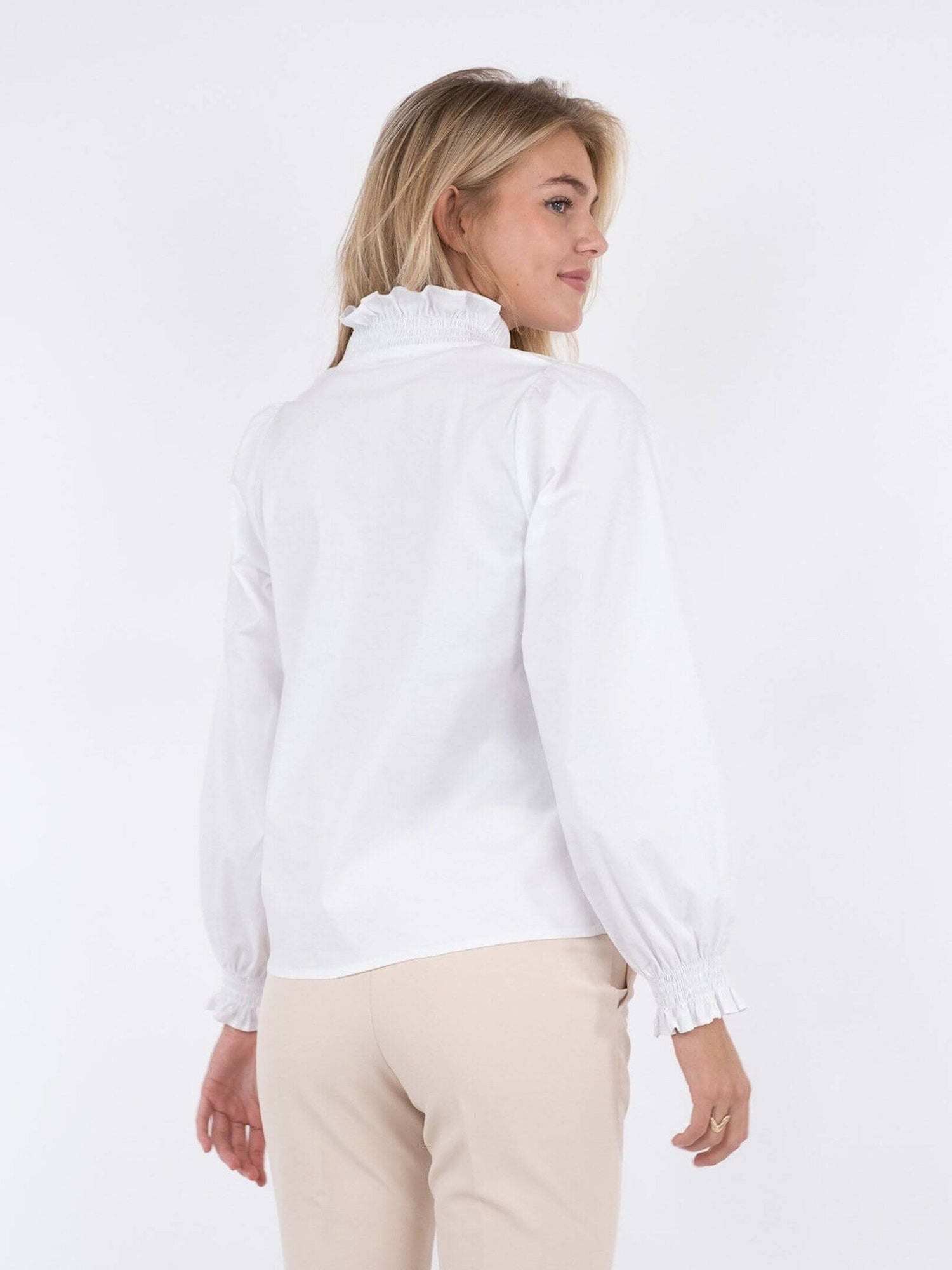 Brielle Solid Shirt White