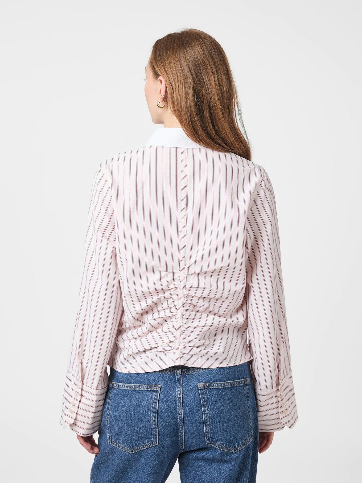 Francesca Stripe Shirt - Rose