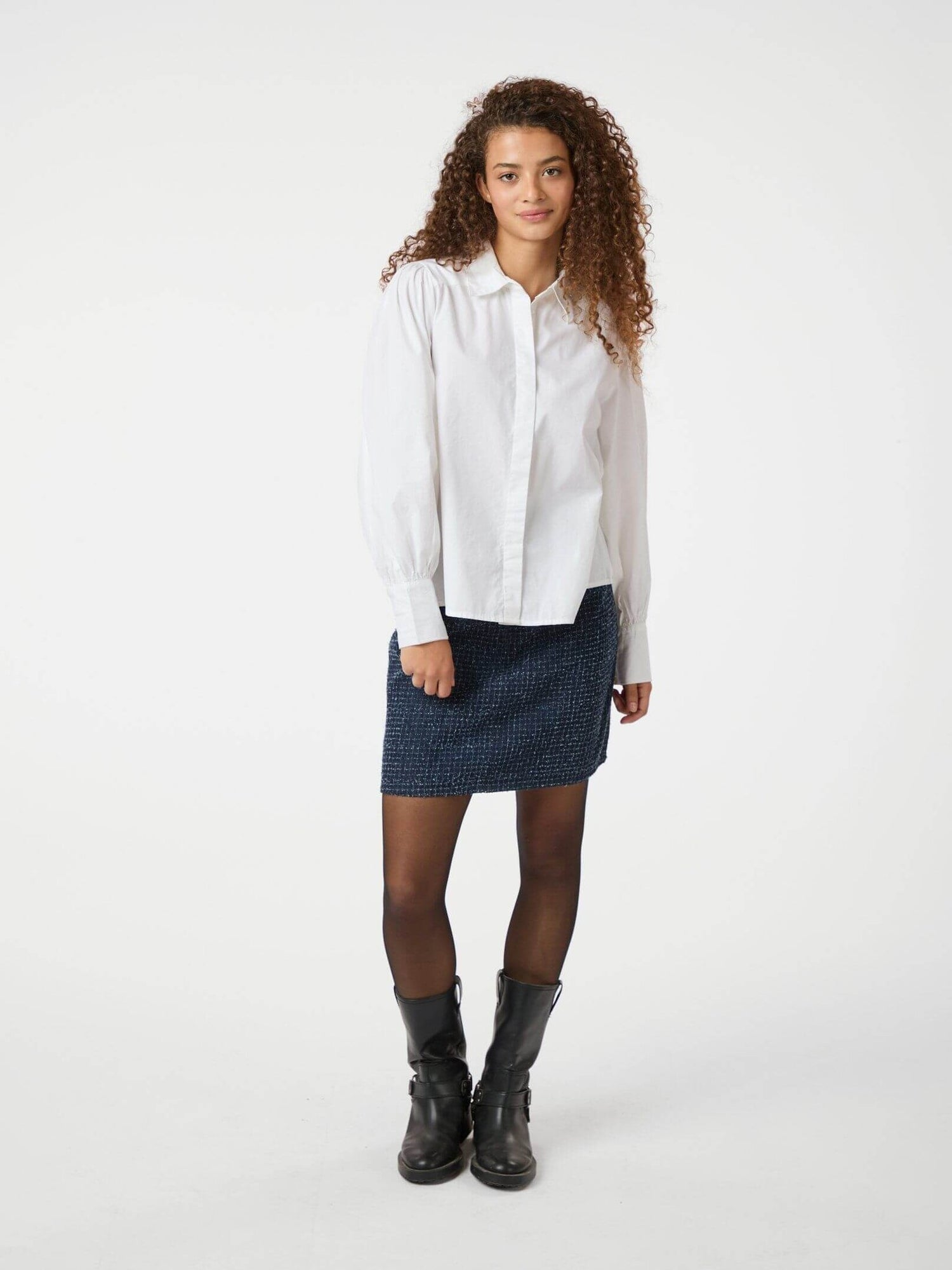 Milda C Poplin Shirt - White