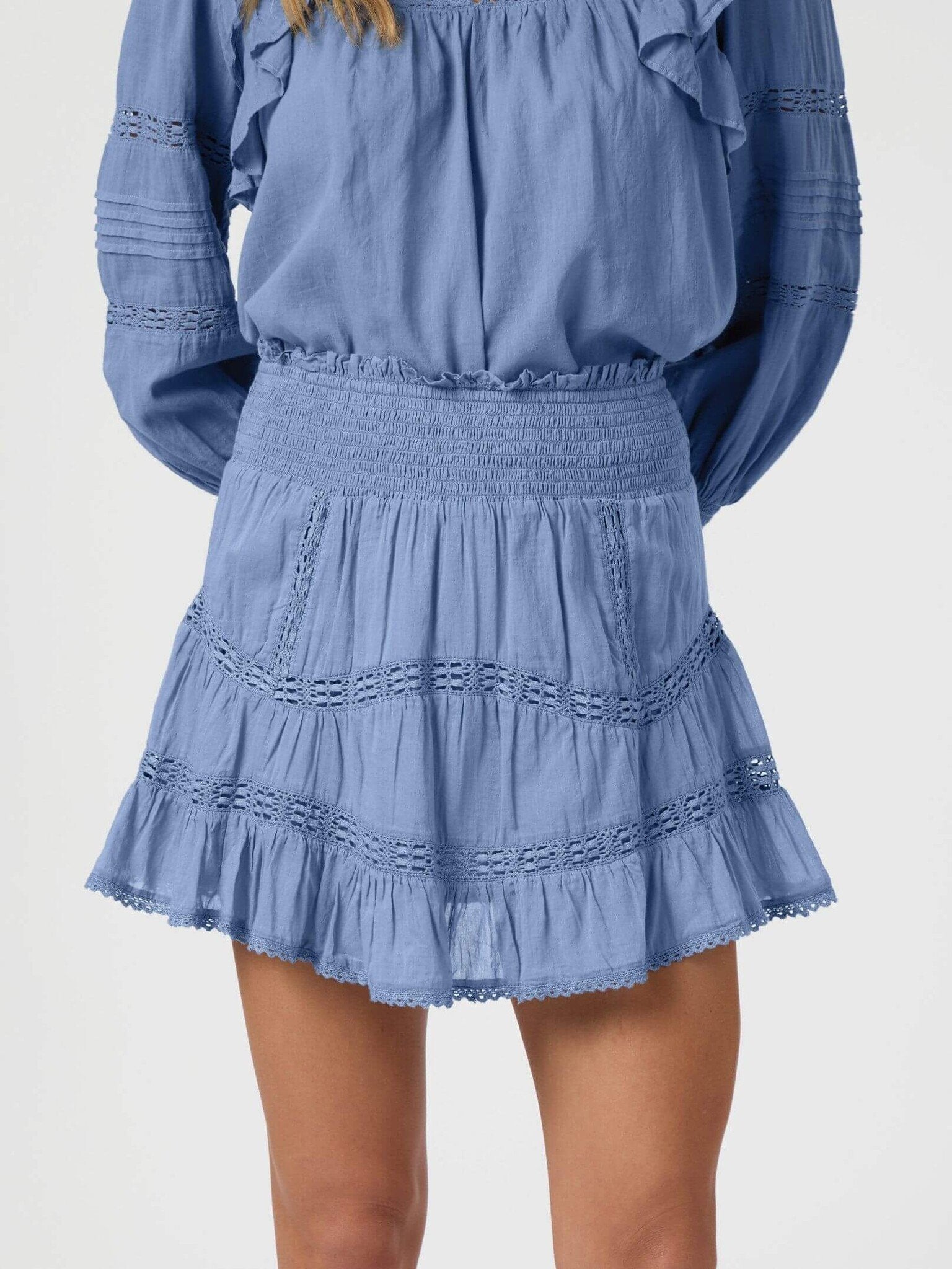 Robby S Voile Skirt - Smoke Blue