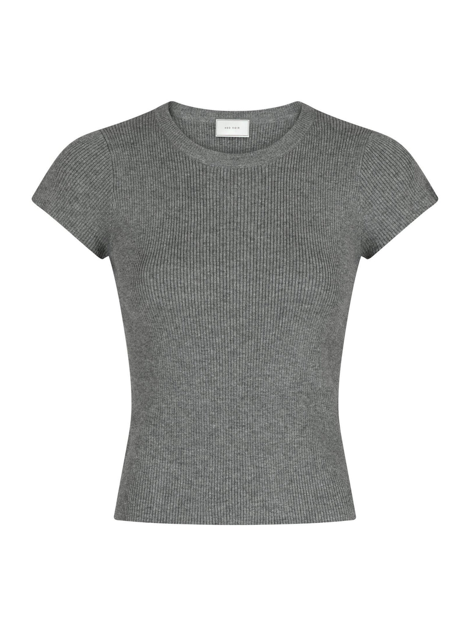 Tirra Knit Tee - Dark Grey Melange