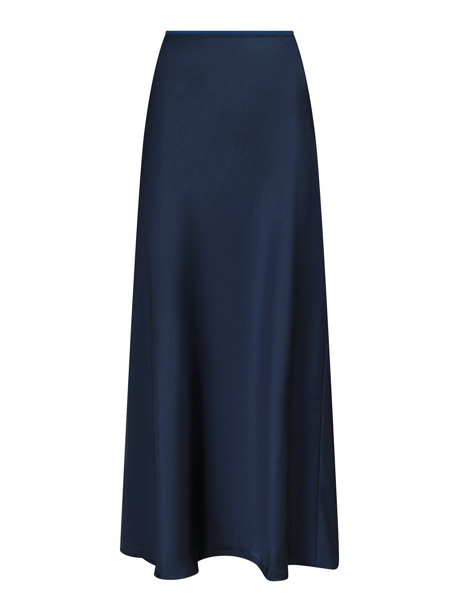 Vicky heavy satin skirt - Midnight Blue