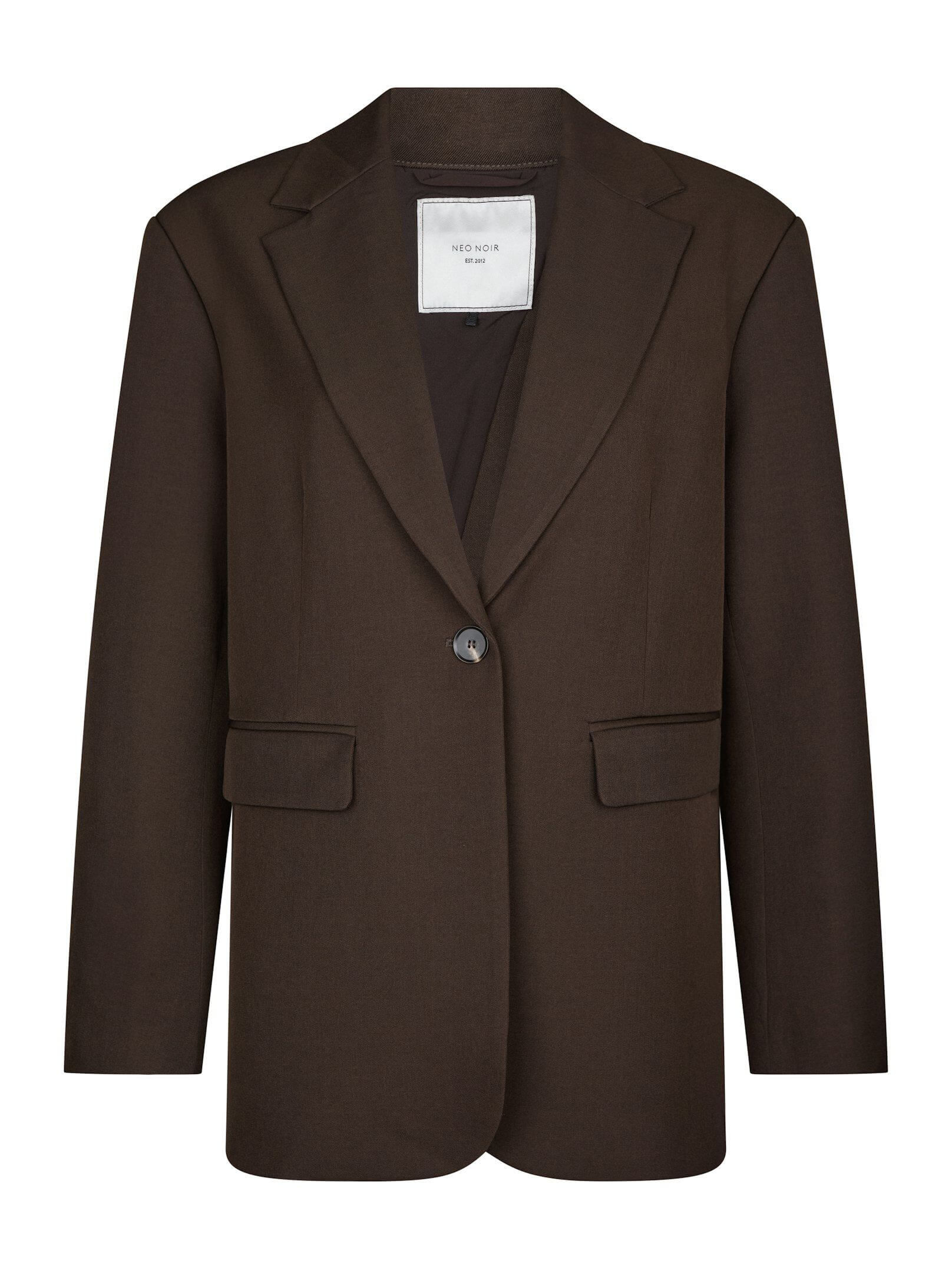 Aarielle Structure Blazer - Dark Brown
