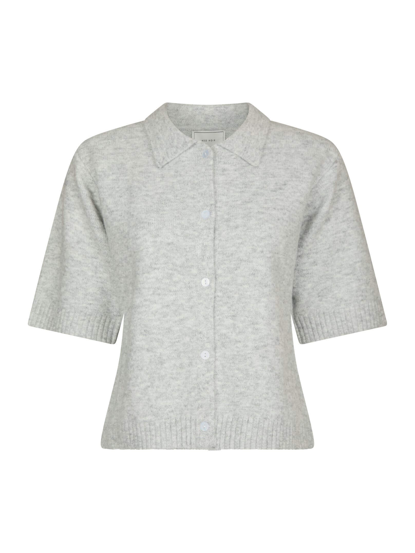 Cunna Knit Blouse - Light Grey Melange