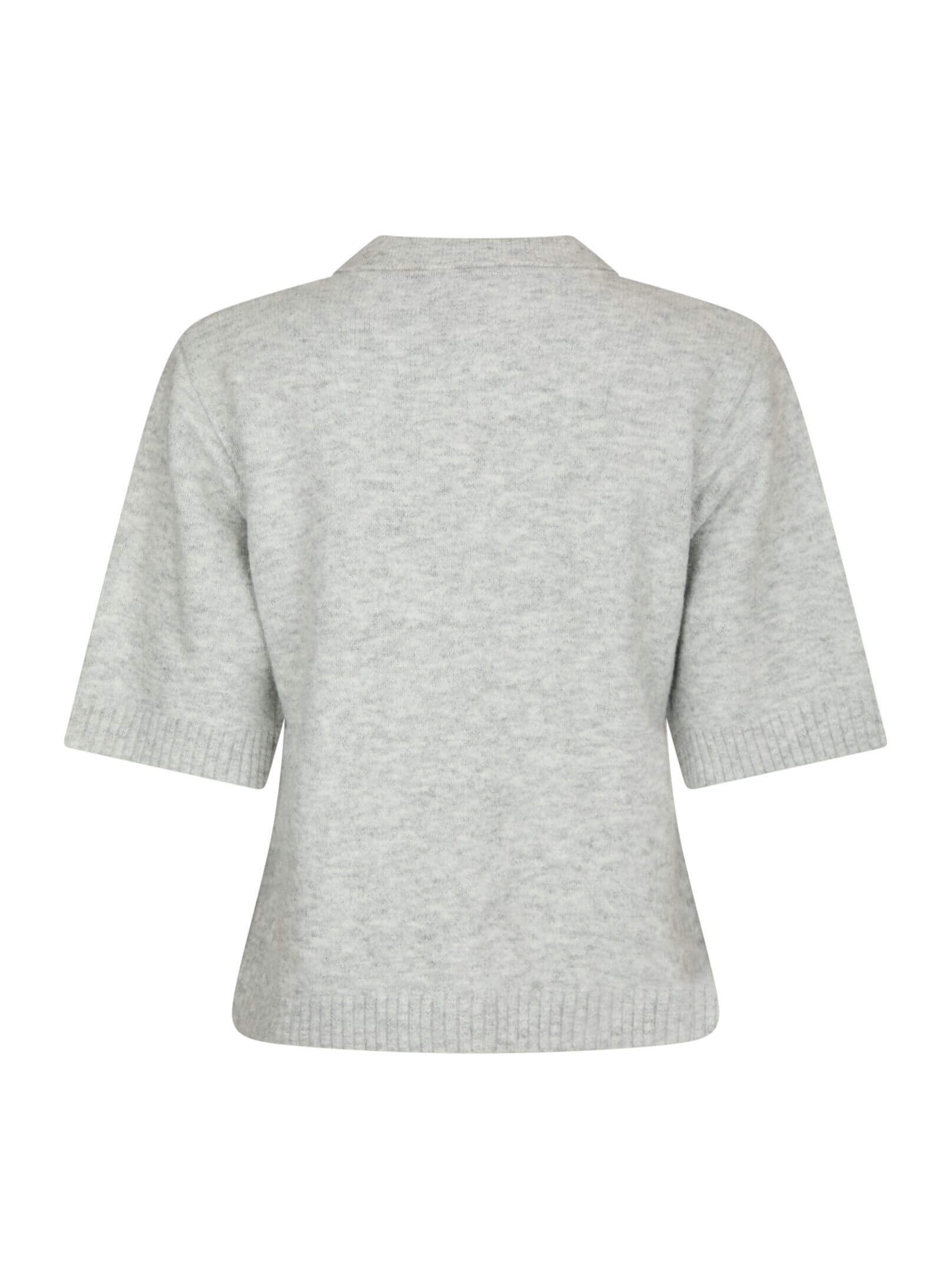 Cunna Knit Blouse - Light Grey Melange