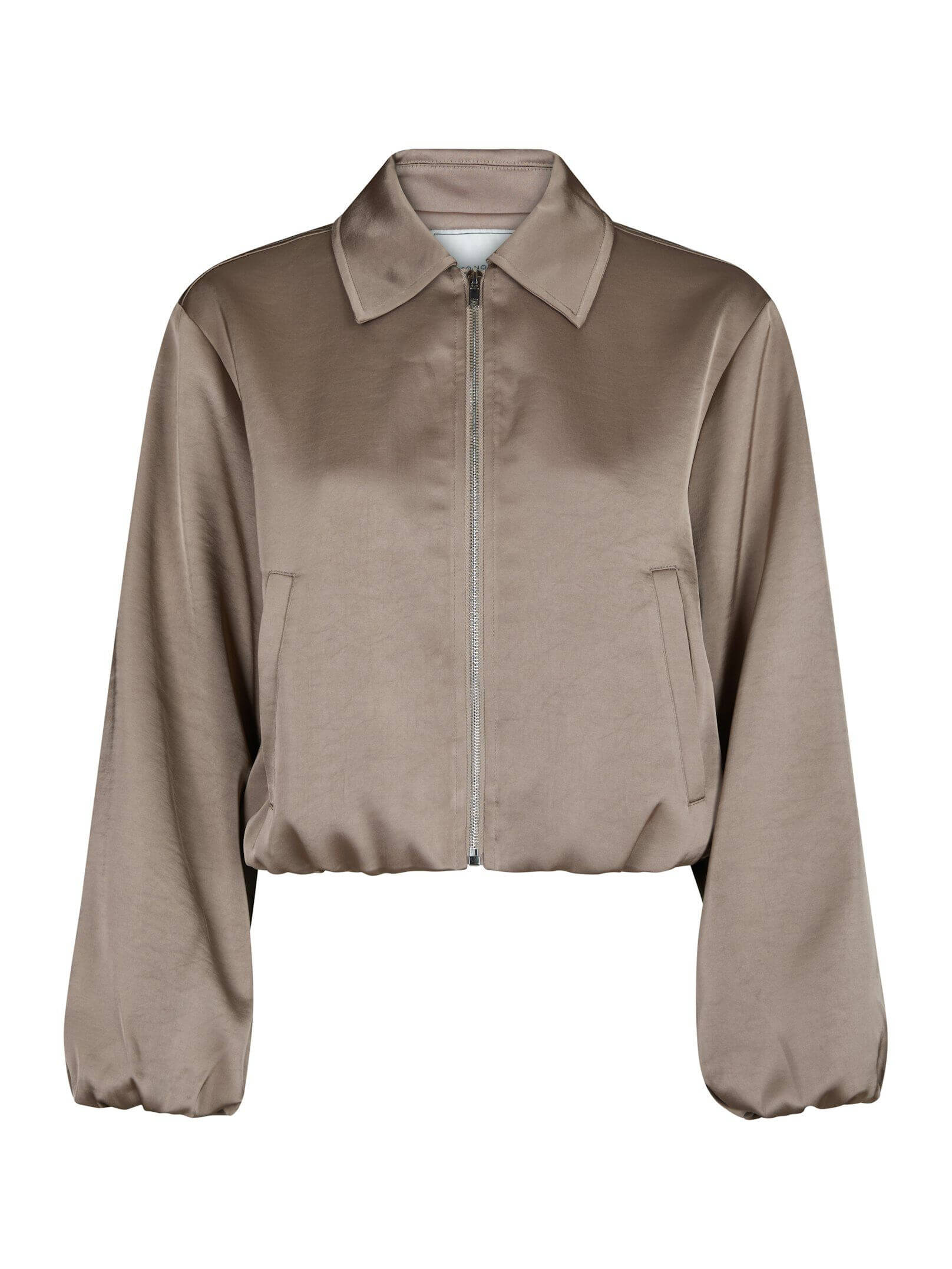 Denielle Heavy Sateen Jacket - Dark Taupe