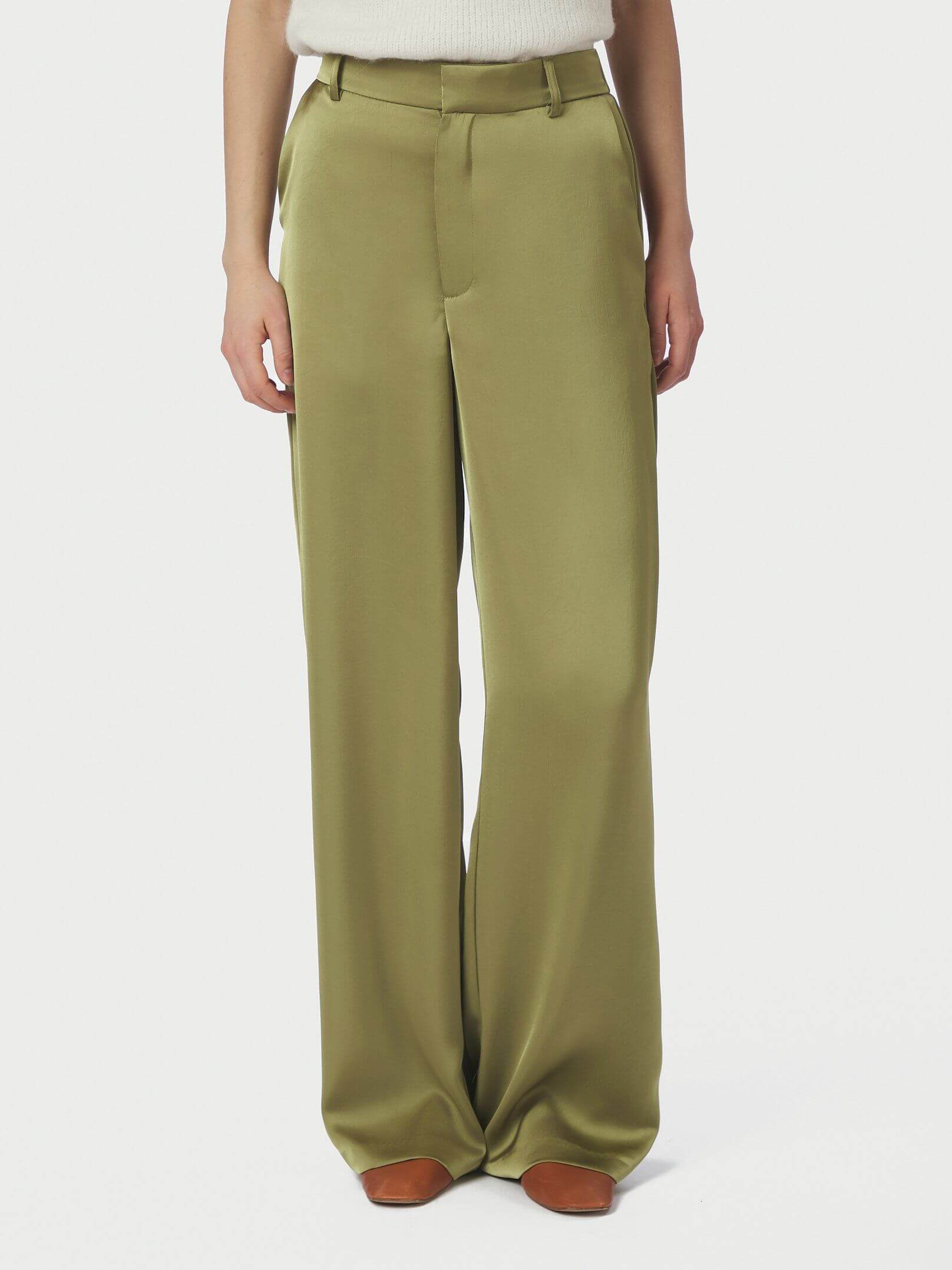 Emmet Heavy Sateen Pants - Sage Green