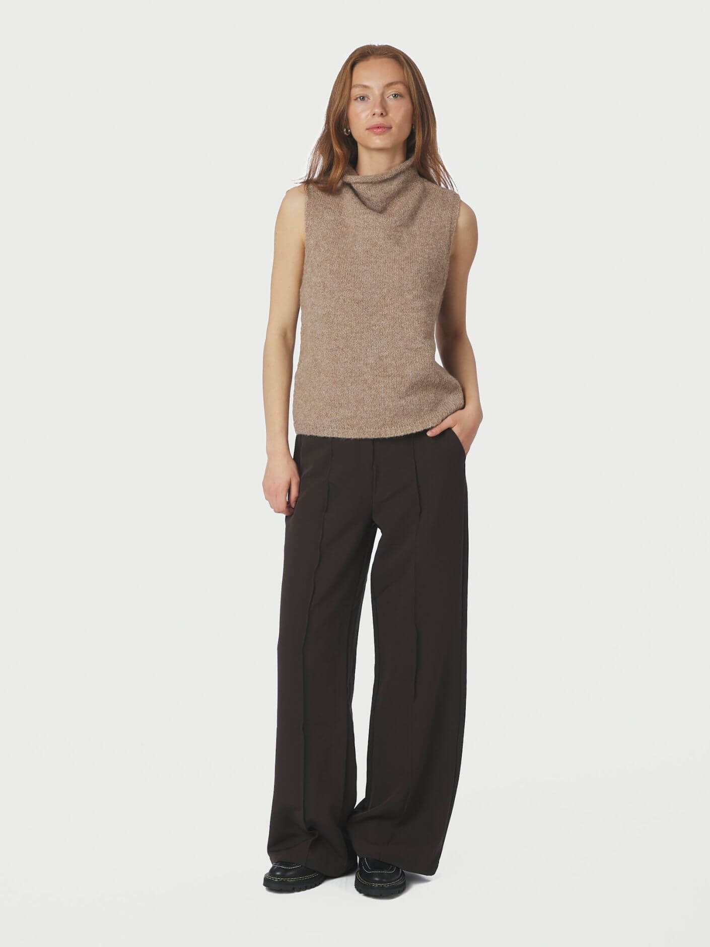 Odelia Knit Top - Dark Sand