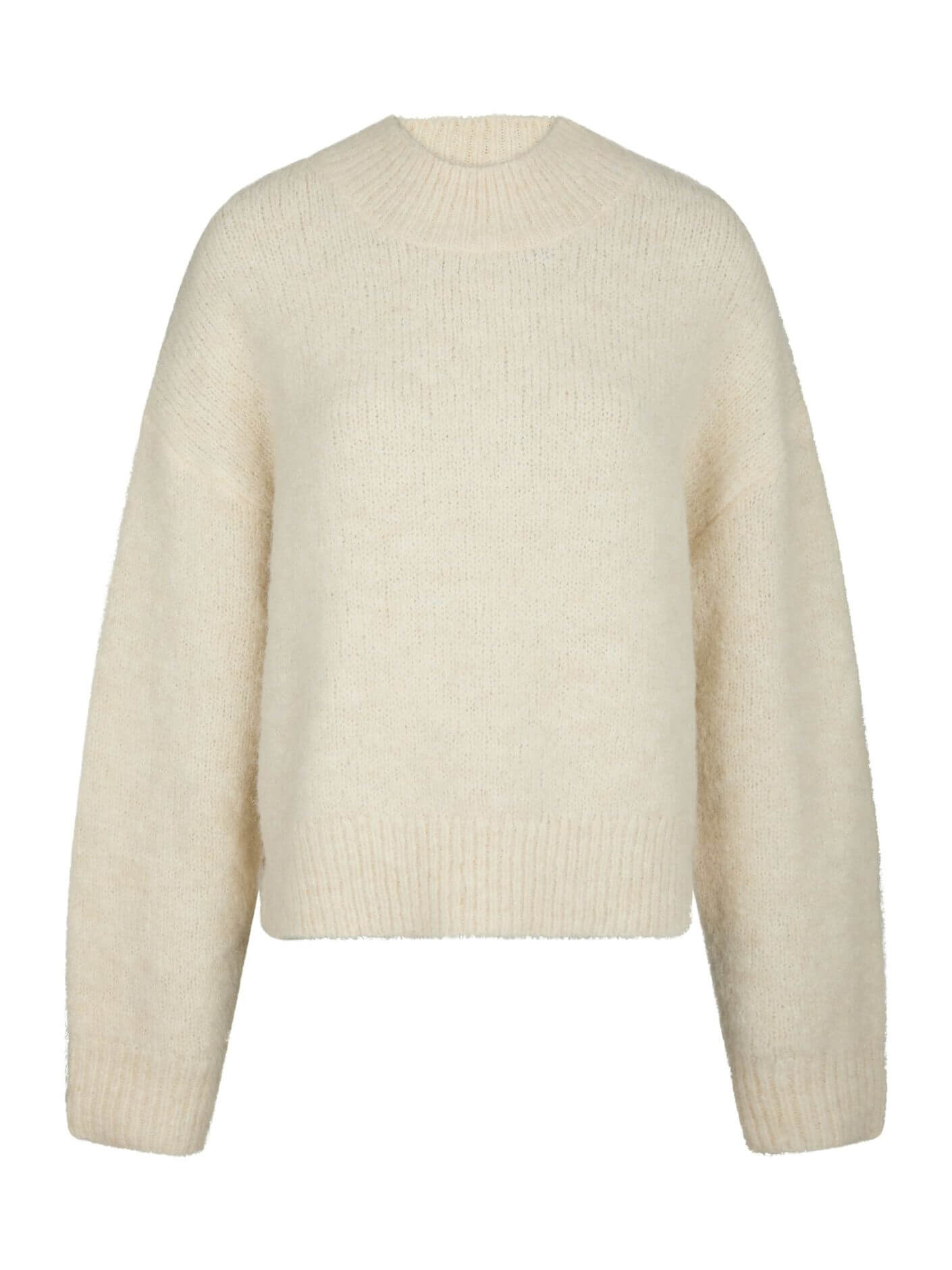 Paulina Fluffy Knit Blouse - Offwhite