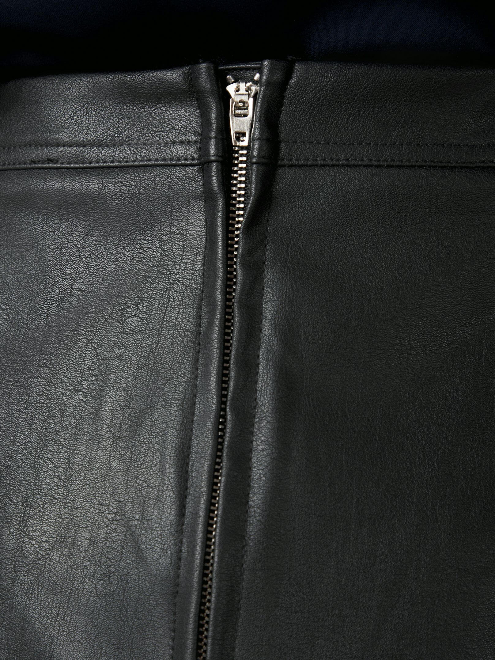 Raya Faux Leather Skirt - Black