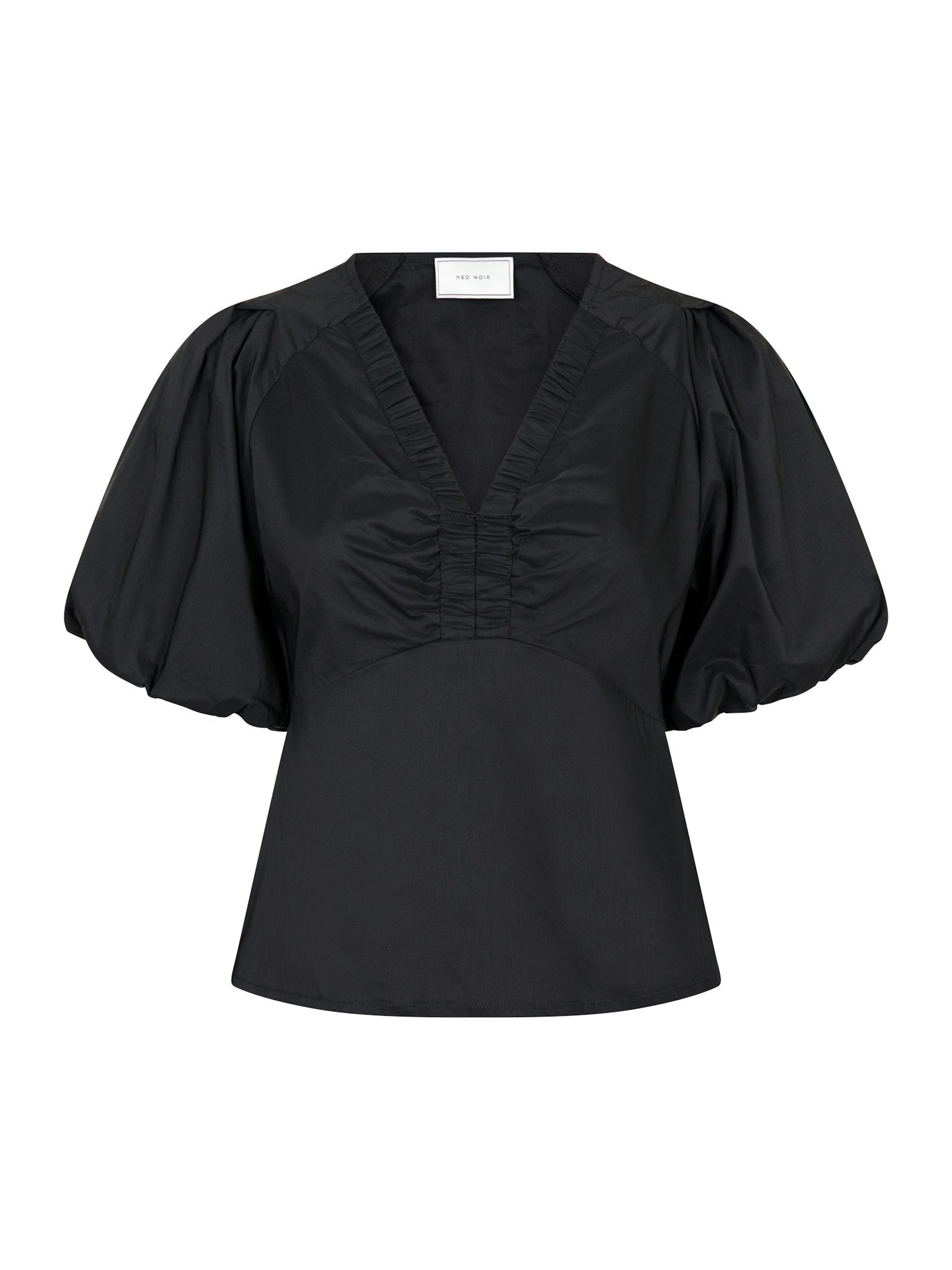 Irina Poplin Blouse - Black