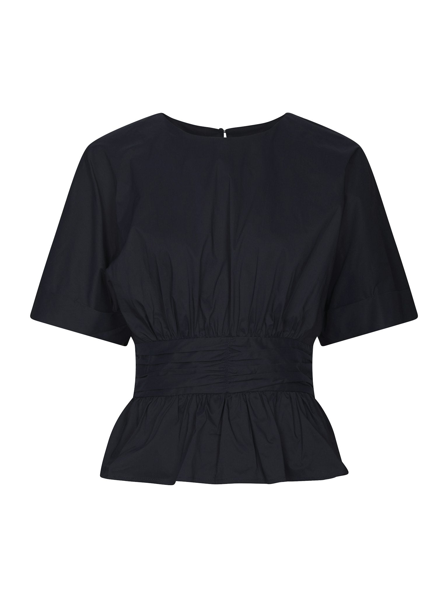 Annegret Poplin Blouse - Navy