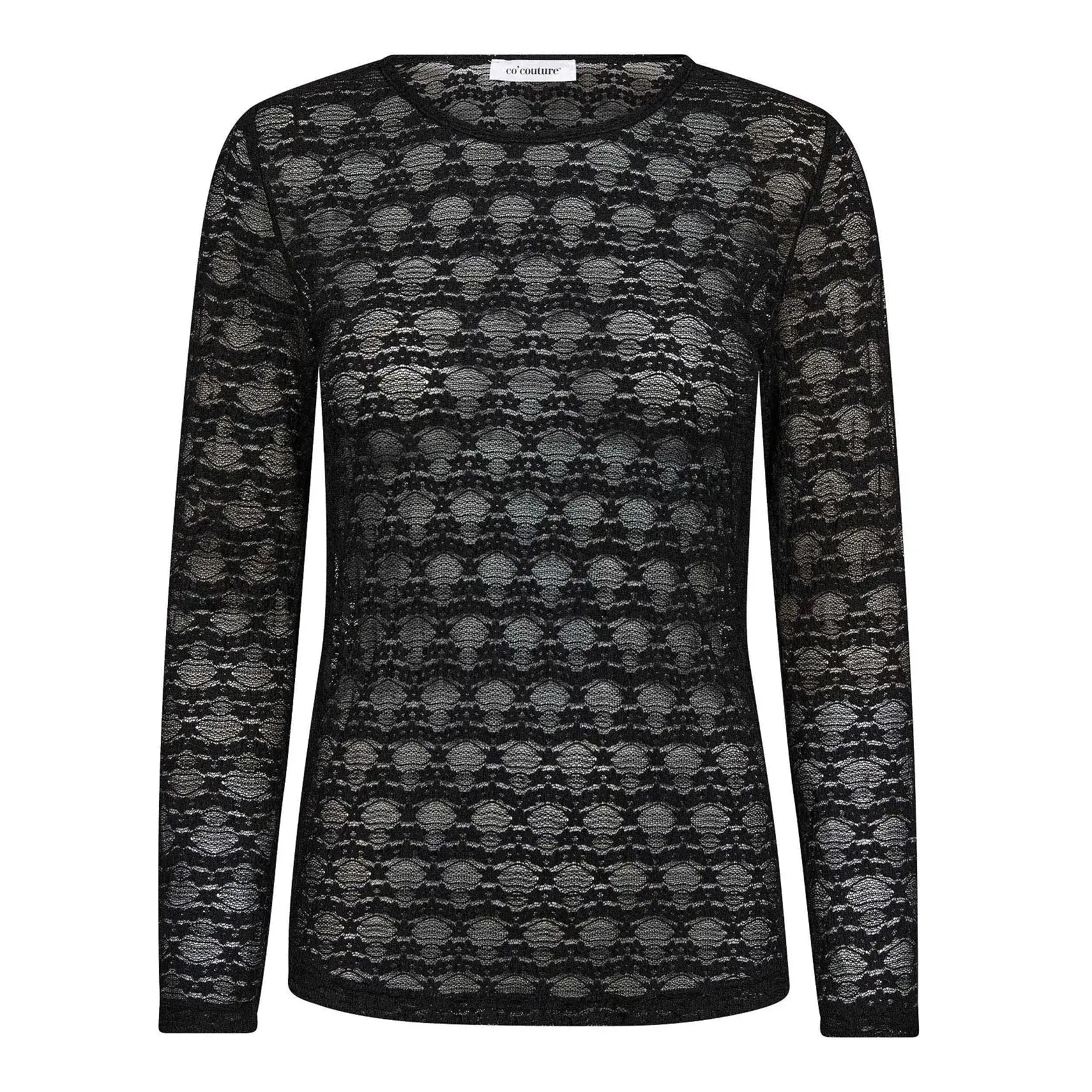 BarieCC O-Neck Bluse - Schwarz