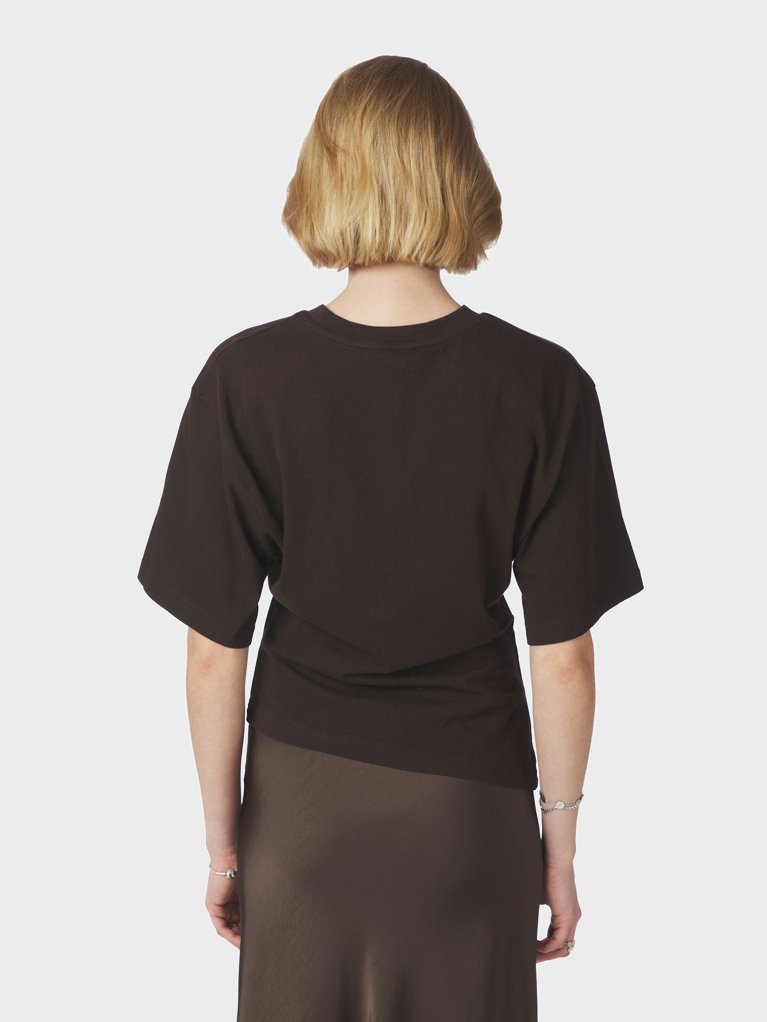 Alira Boxy Tee - Dark Brown
