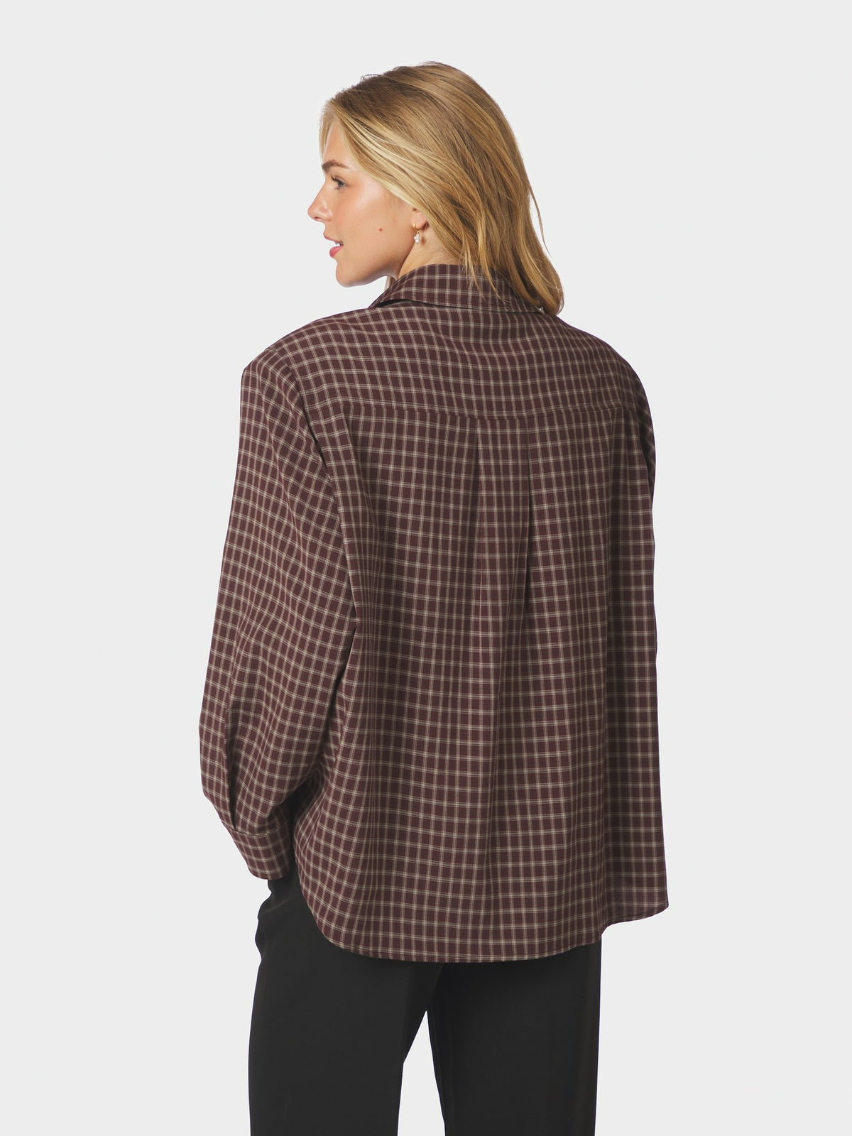 Anella Check Shirt - Chocolate Plum