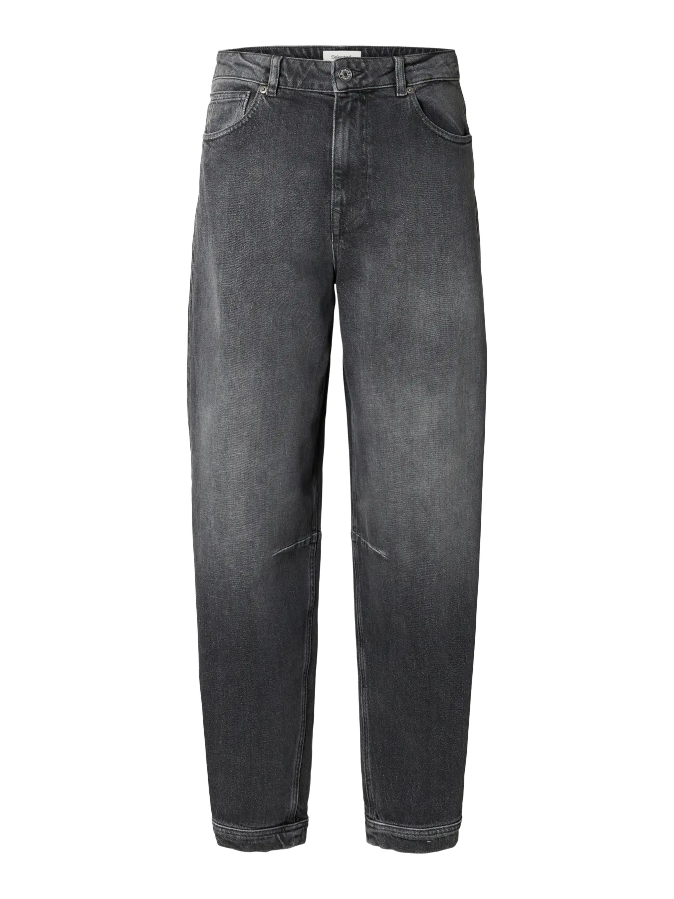 SLFbarrel Bine-Kori HW Jeans - Medium Grey Denim