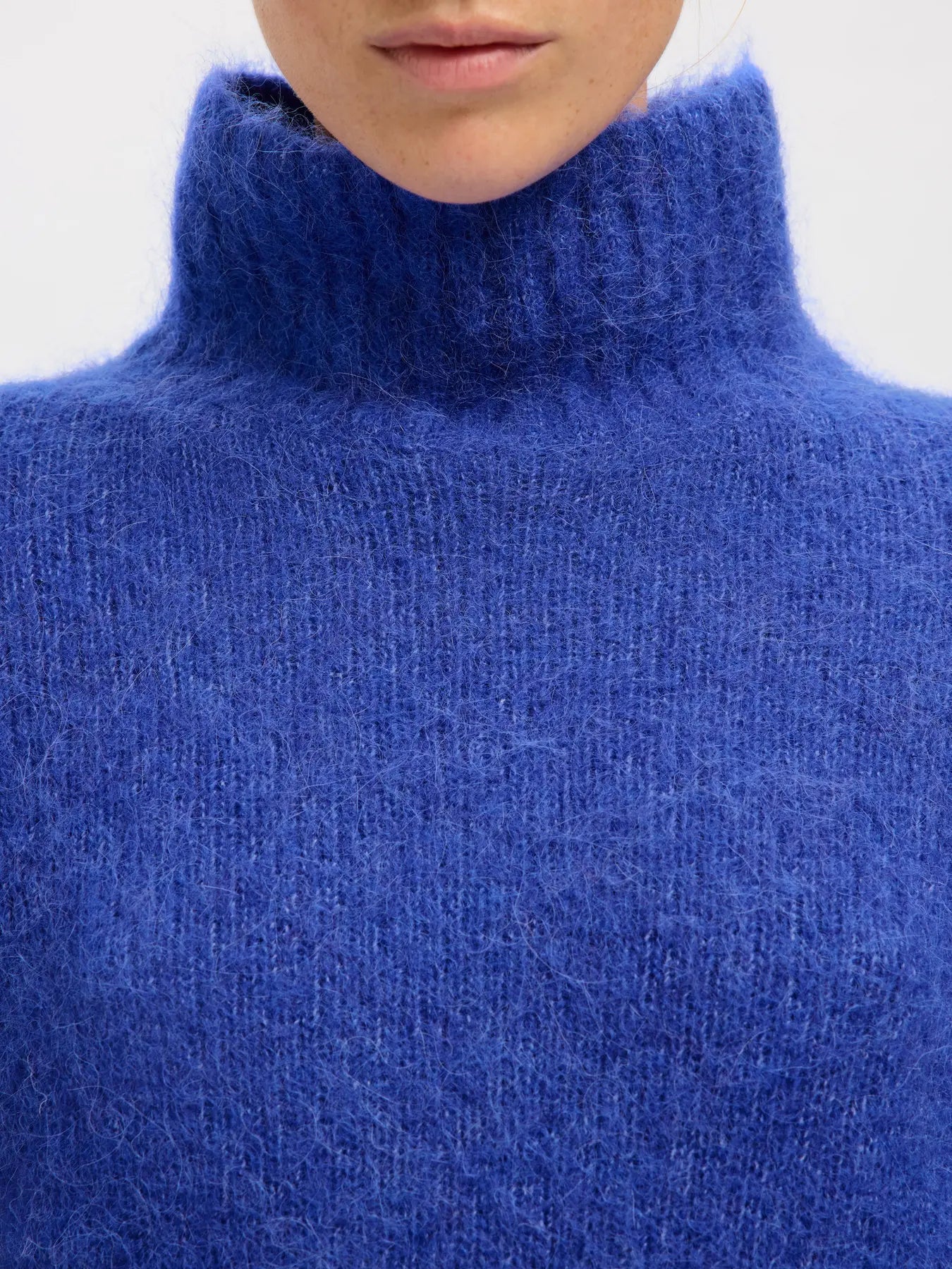 SLFgabriella LS Knit High Neck - Dazzling Blue