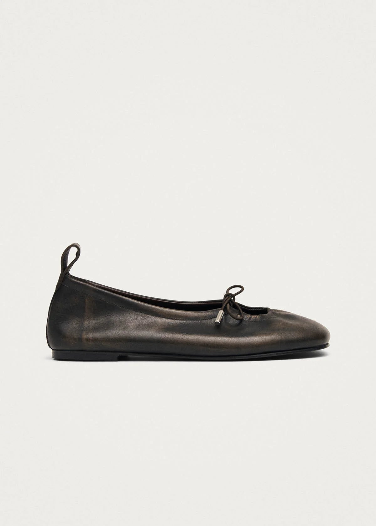 Rosalind Leather Ballet Flats - Brushed Brown