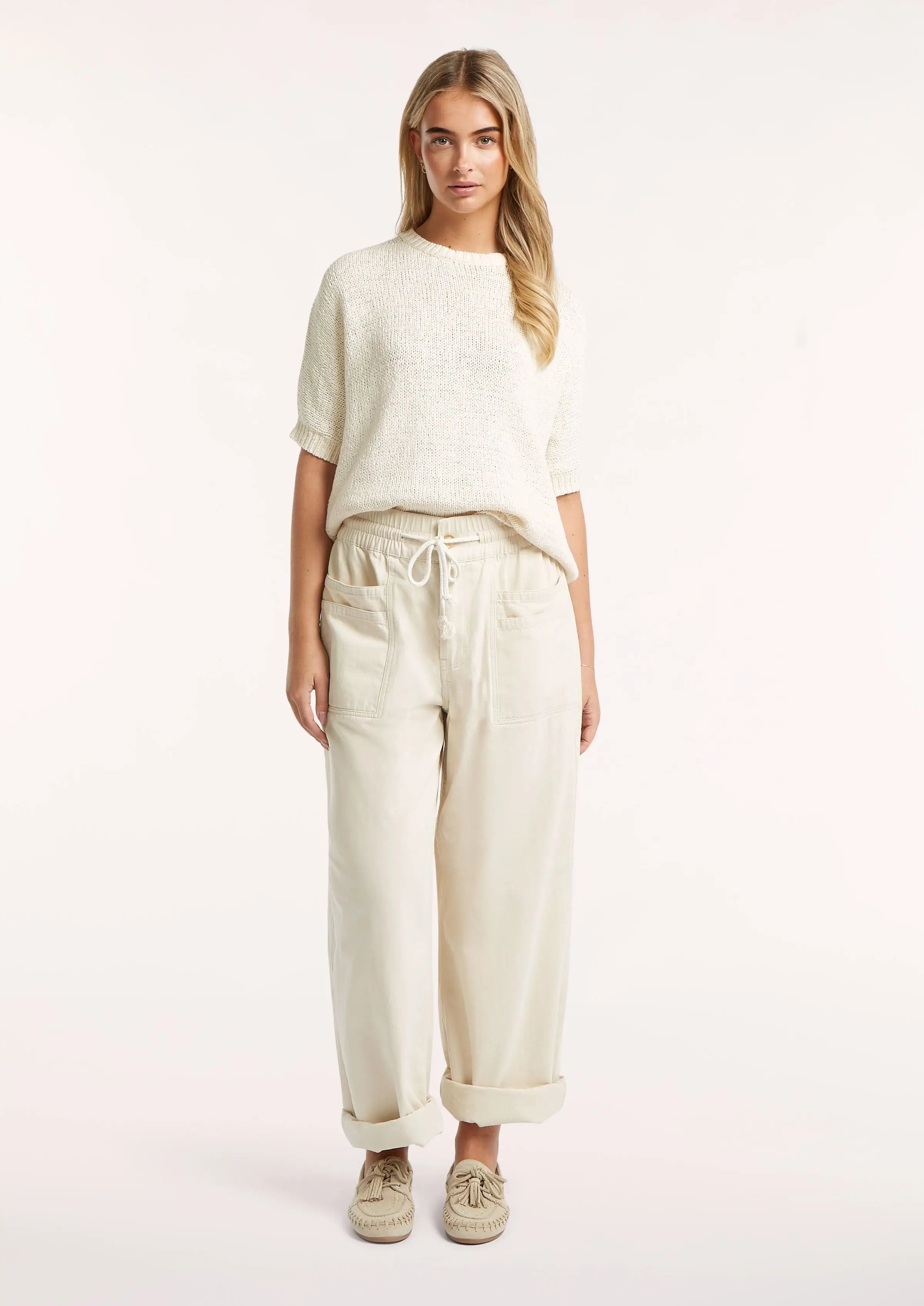 Rose Knit - White Smoke