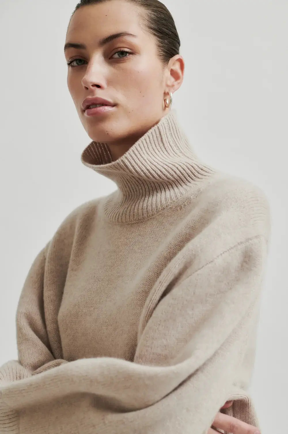 Alpha Knit T - Neck - Pumice Stone