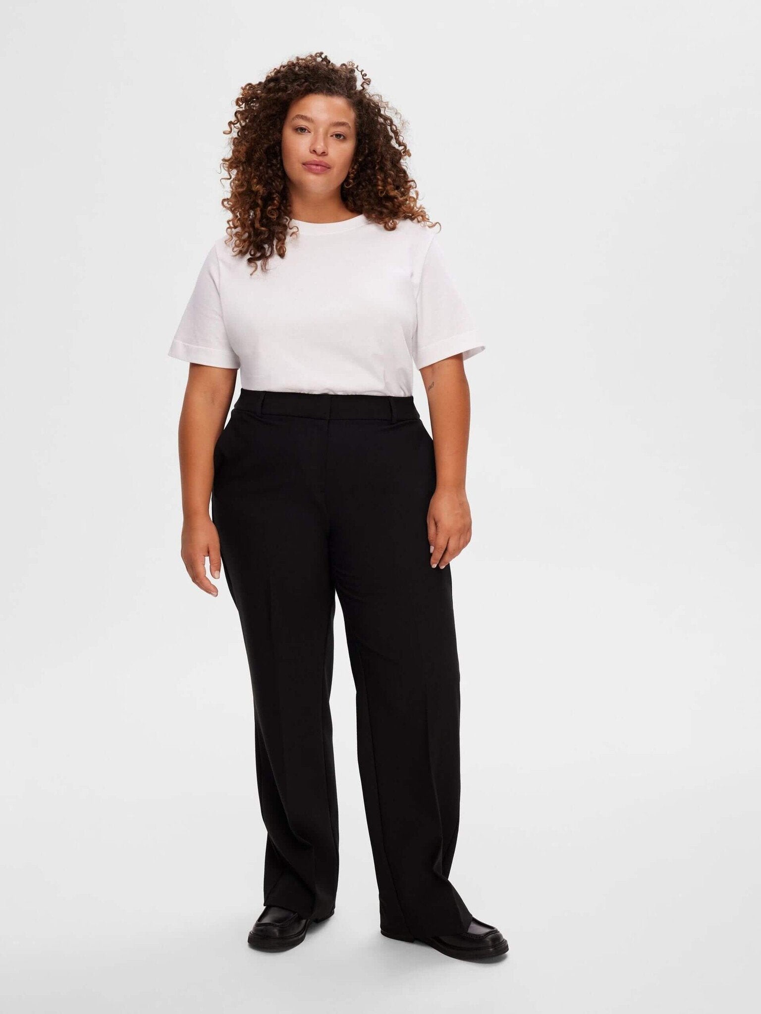 SLFRITA MW WIDE PANT - Black