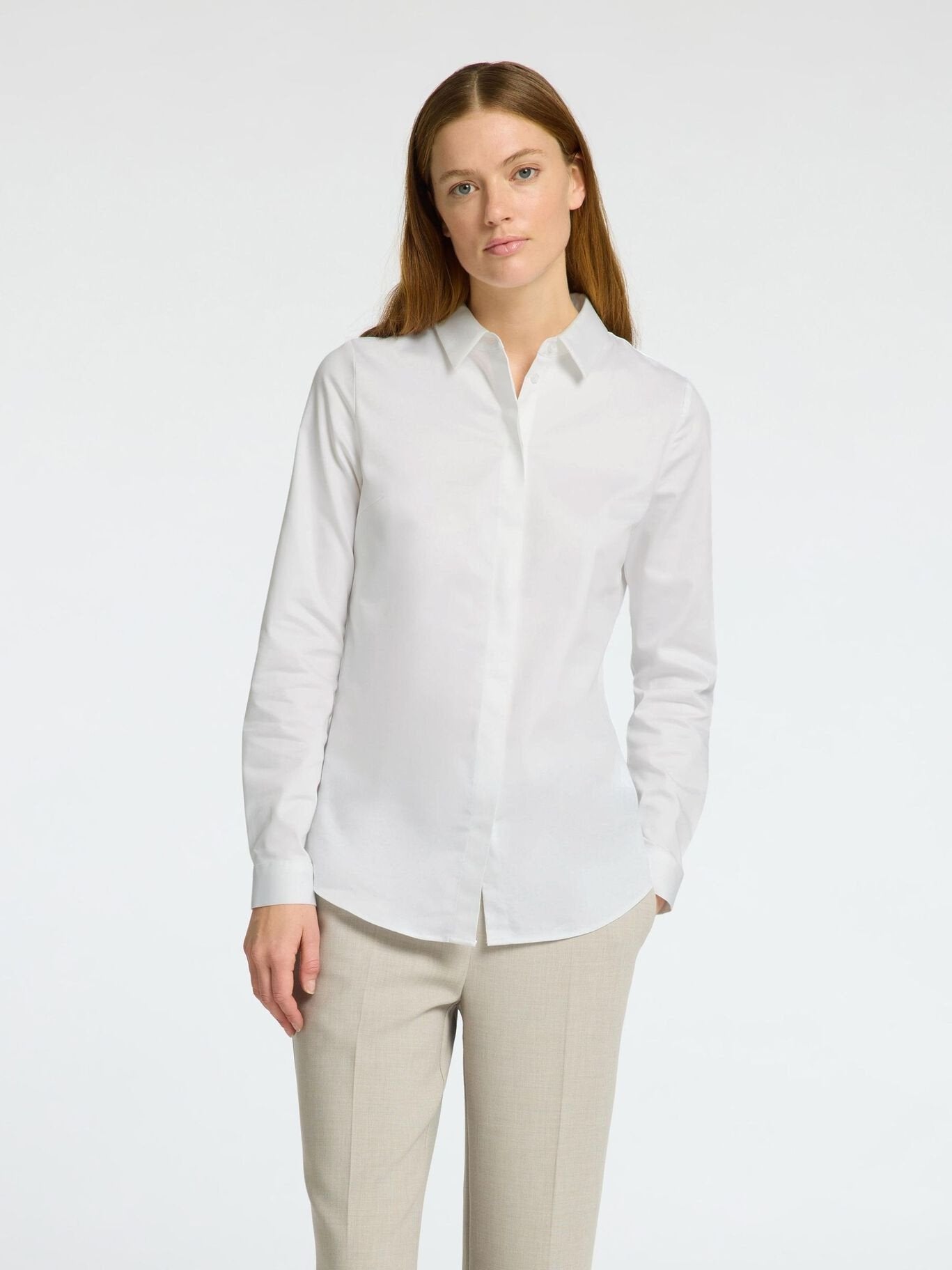 Romie ls fitted shirt noos - Bright Wite