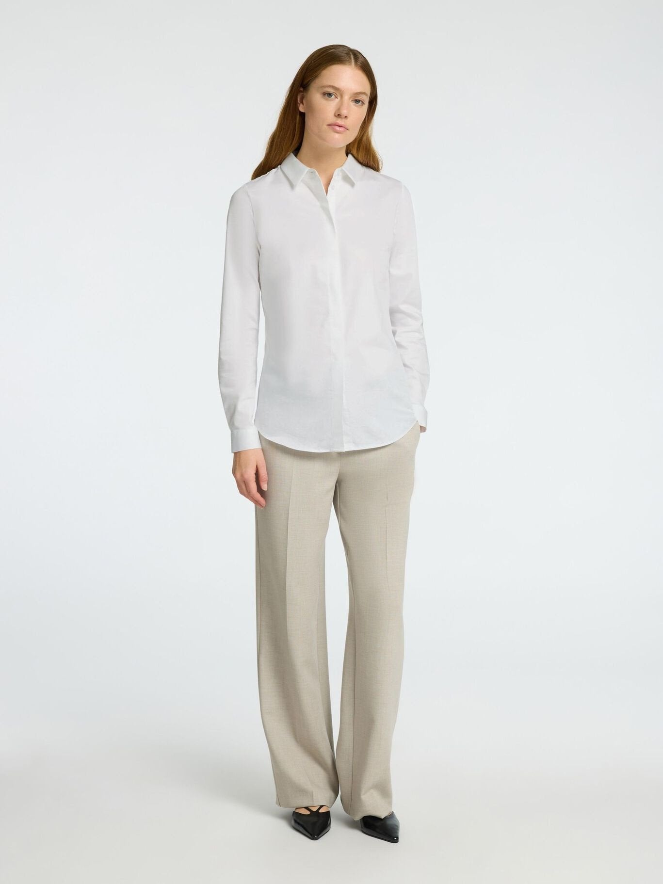 Romie ls fitted shirt noos - Bright Wite