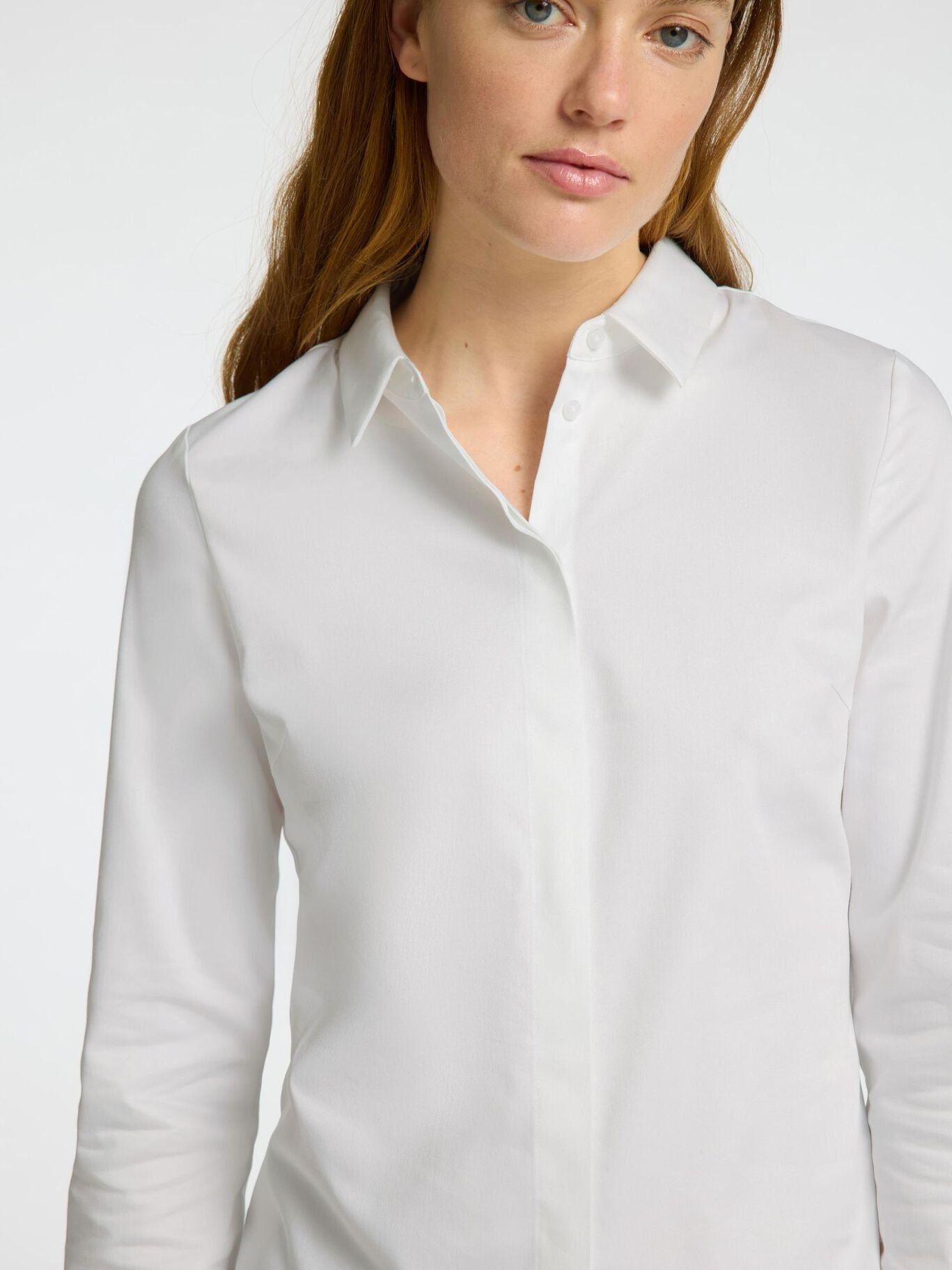 Romie ls fitted shirt noos - Bright Wite