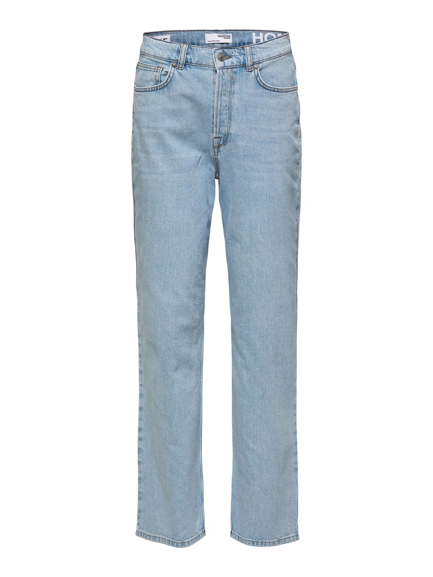 SLFAlice HW Wide Lon Sky - Light Blue DENIM