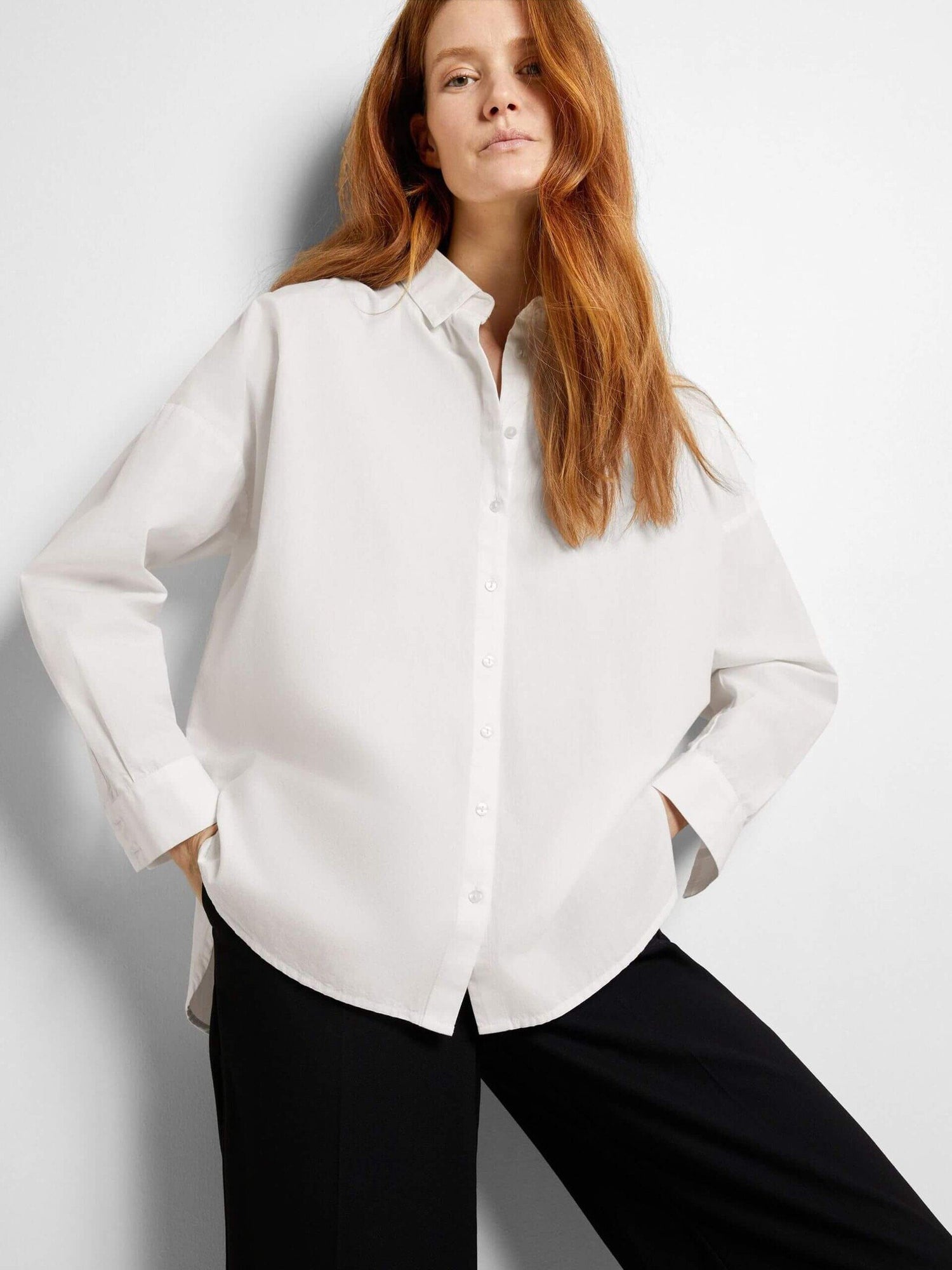 SLFDina-Sanni LS shirt - Bright White